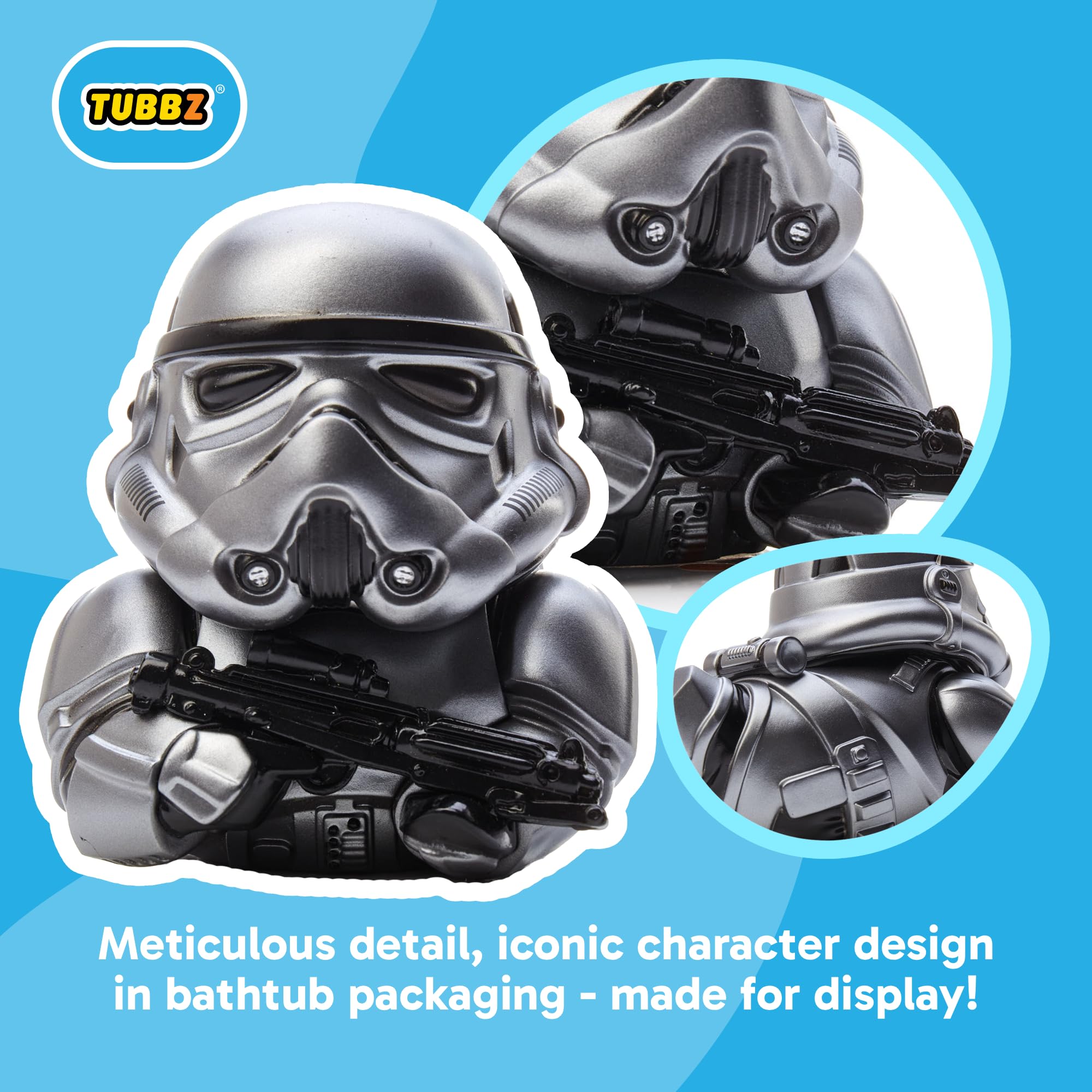 TUBBZ Original Stormtrooper - Glimmer Cosplaying Rubber Duck Collectible Figure | Approx 9cm Tall 2