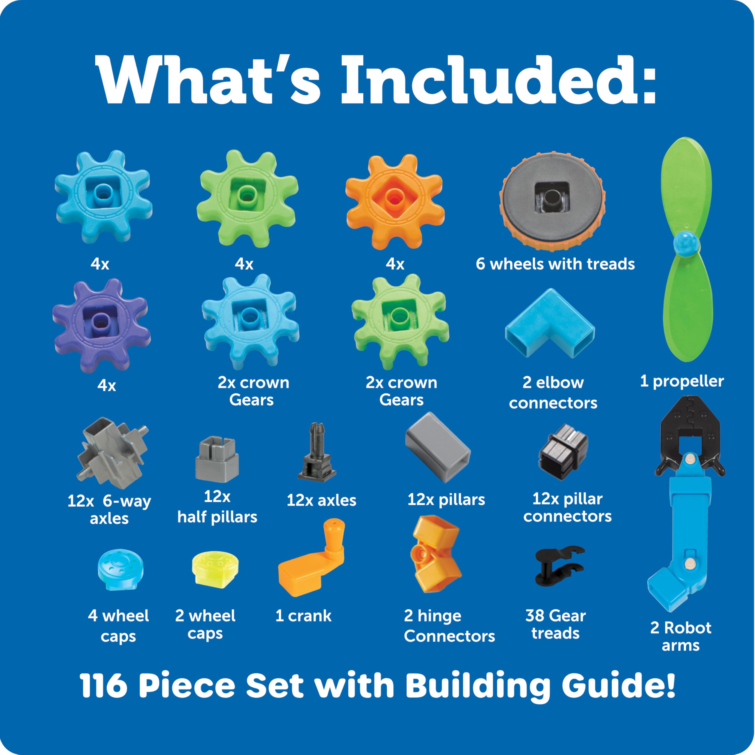 Learning Resources Gears! Gears! Gears! Robots in Motion - STEM Building Set for Kids Ages 5+ 13