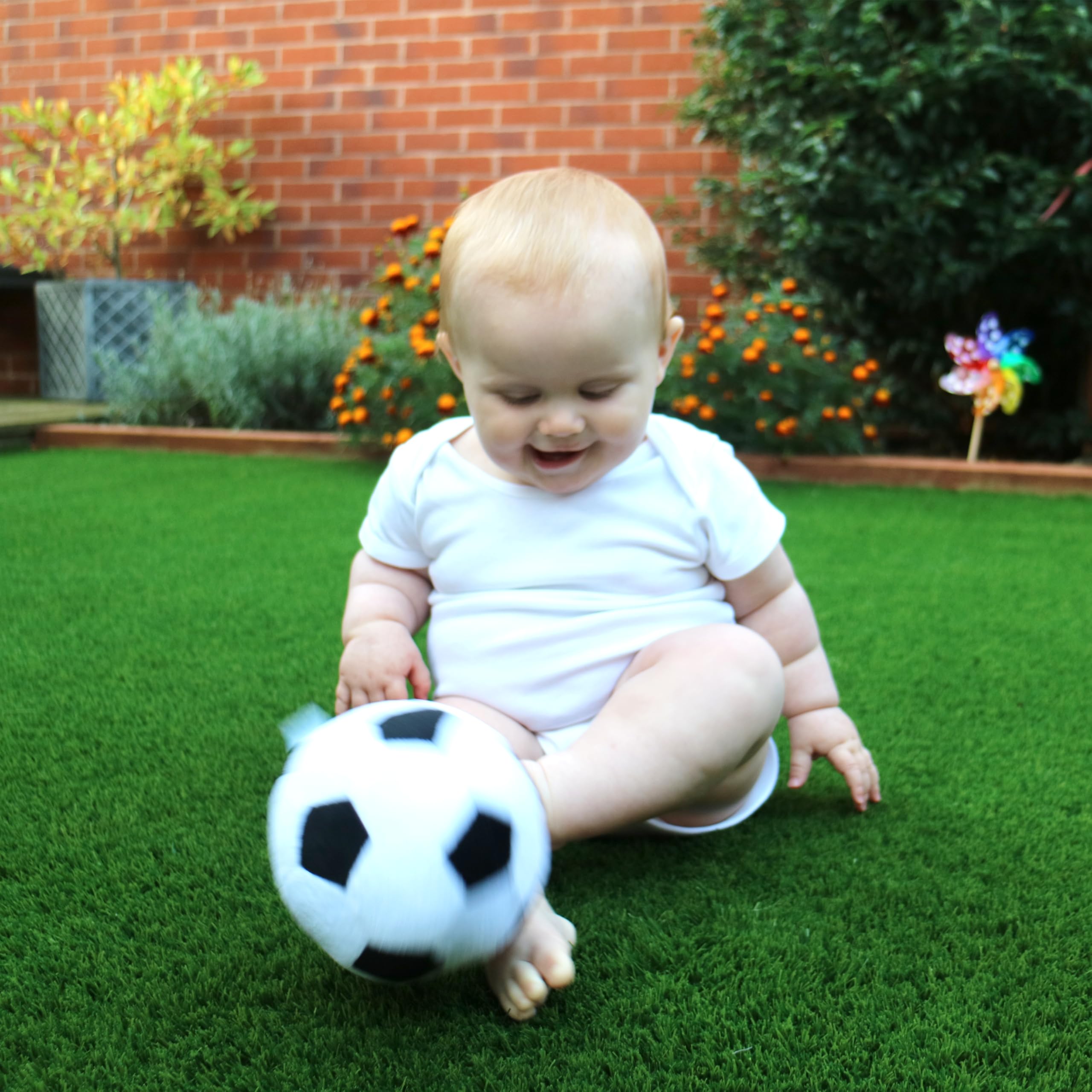 Playgro My First Football - Soft Plush Rattle Ball for Babies 6 Months+ 8