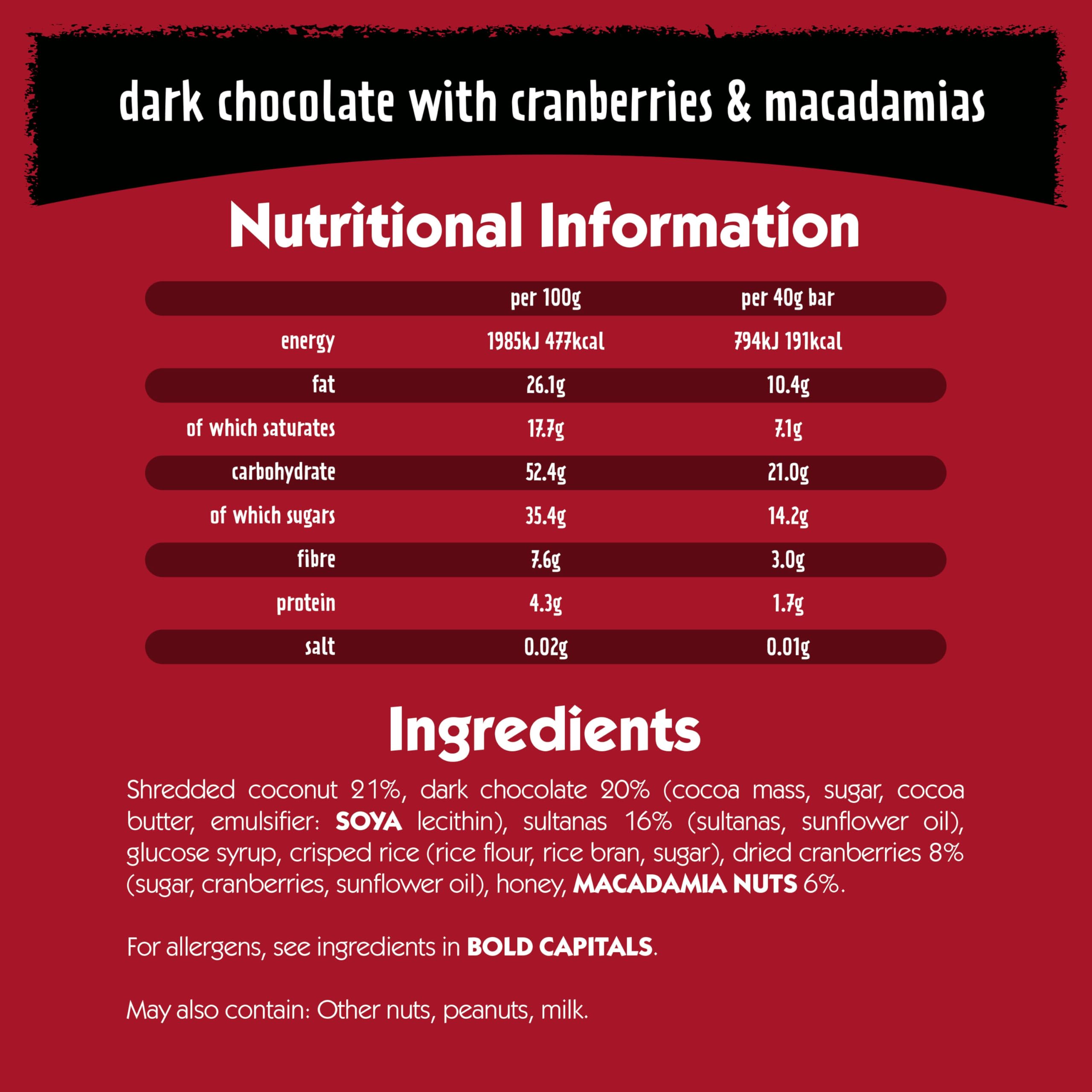 Eat Natural - Dark Chocolate with Cranberries & Macadamias Fruit & Nut Bars 7