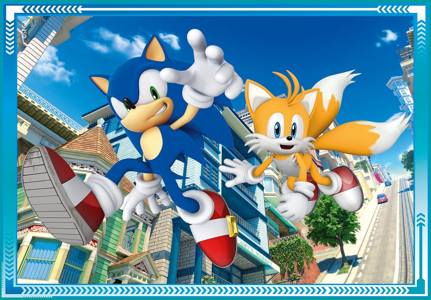 Clementoni 21522 Sonic Puzzle - 4-in-1 Educational Jigsaw Puzzle for Toddlers 3 Years+ 4