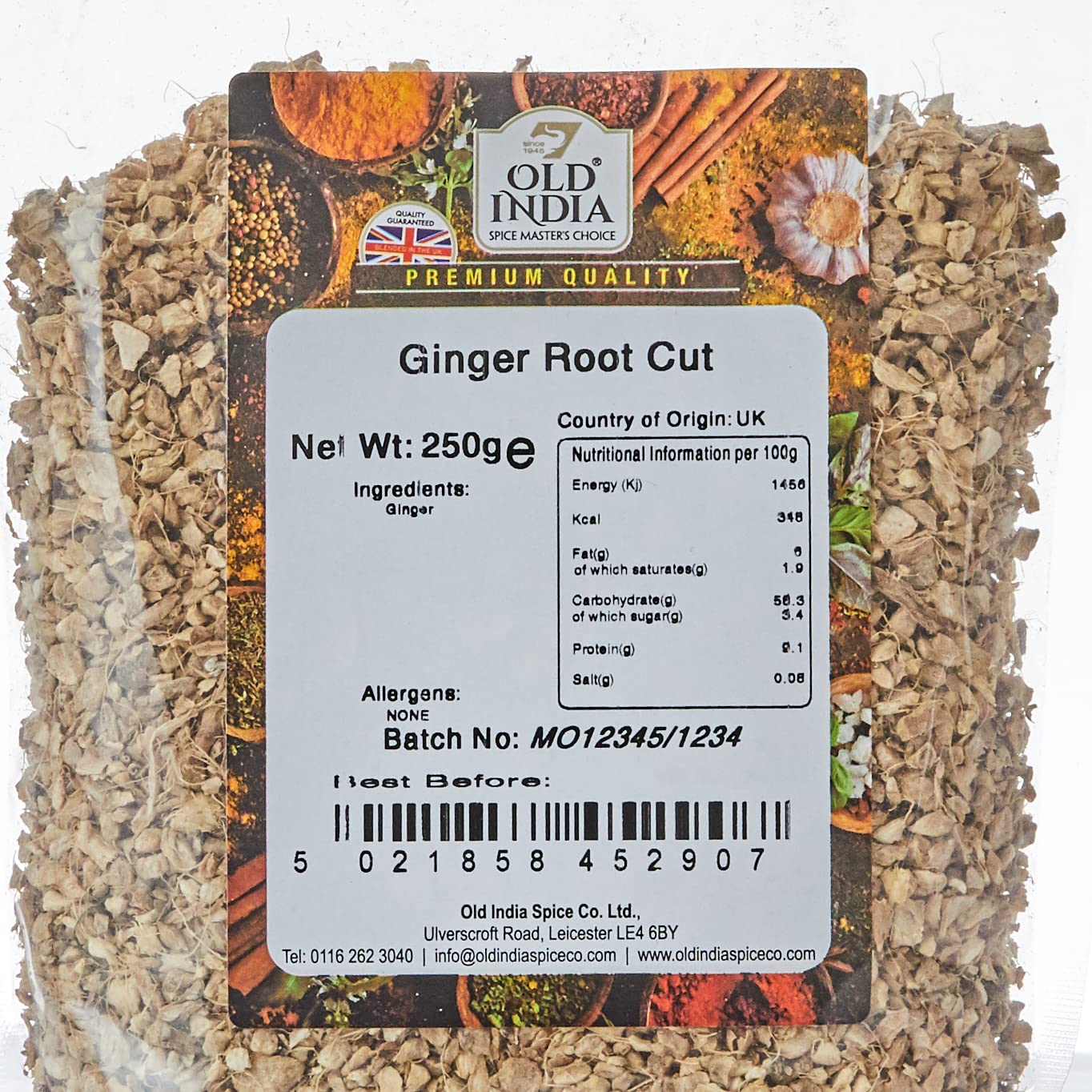 Old India Ginger Root Cut - Whole Spice for Curries & Soups | 250g 2