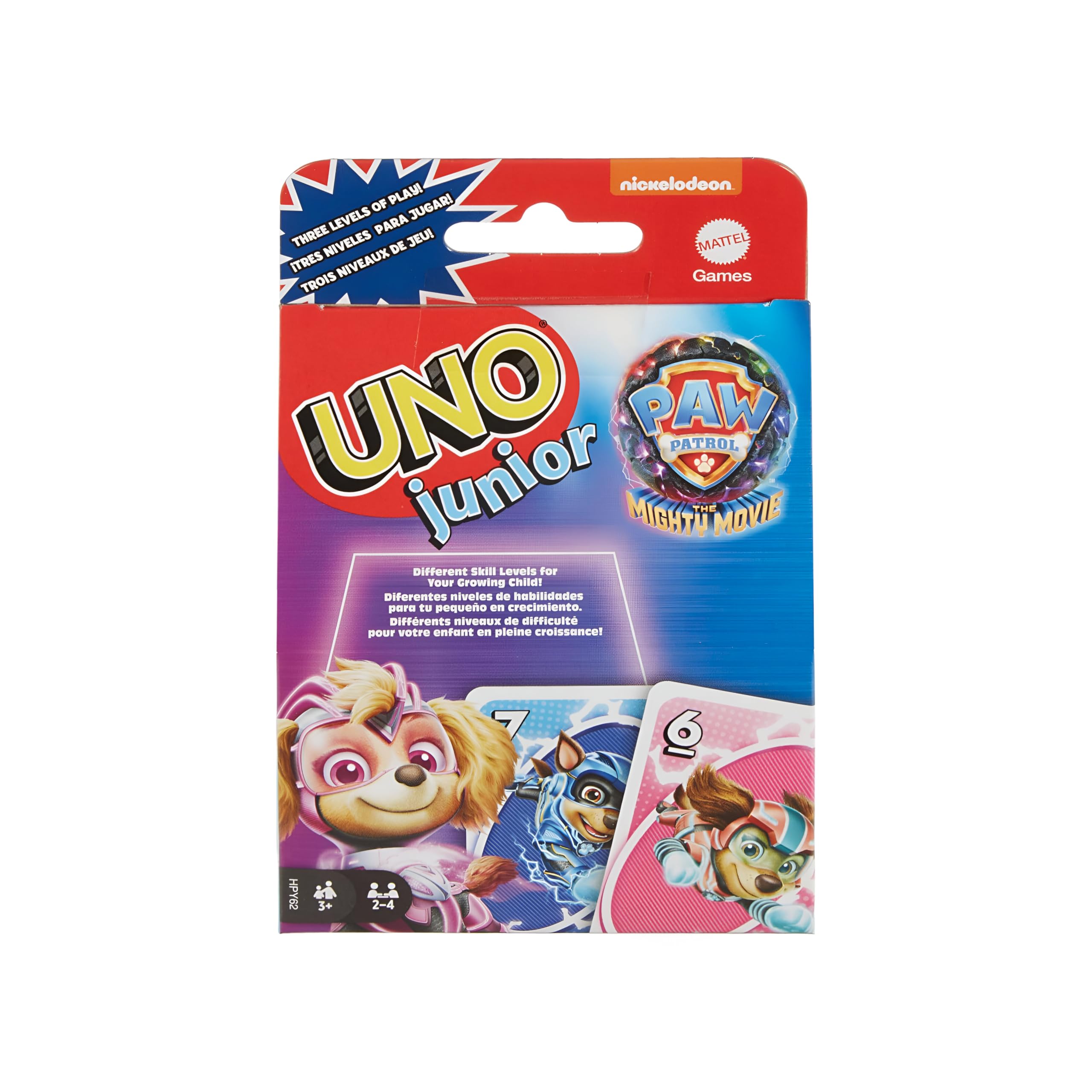 Mattel Games UNO Junior Paw Patrol: The Mighty Movie Kids Card Game