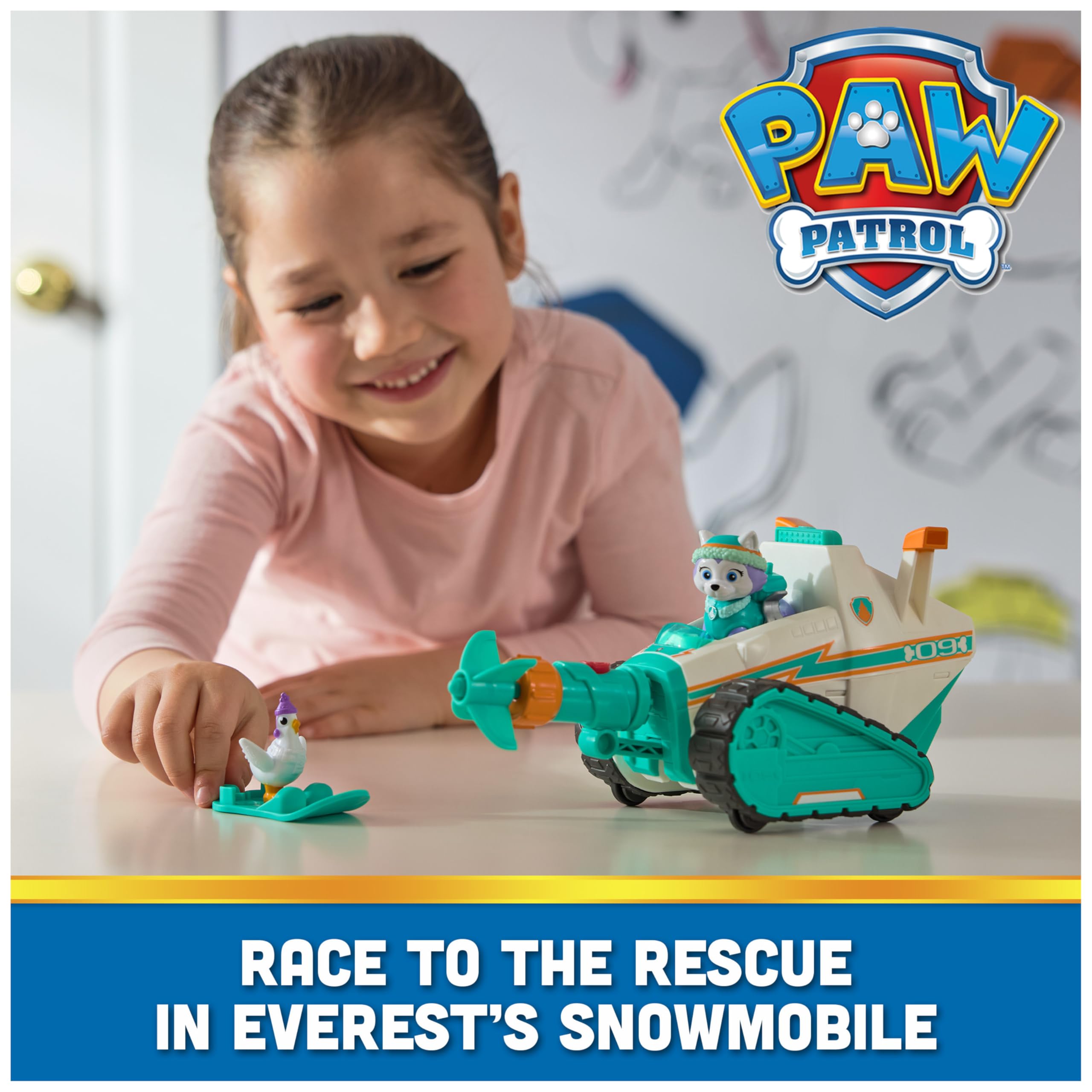 Paw Patrol Everest Deluxe Snowmobile with Projectile Launcher - Ages 3-9 8