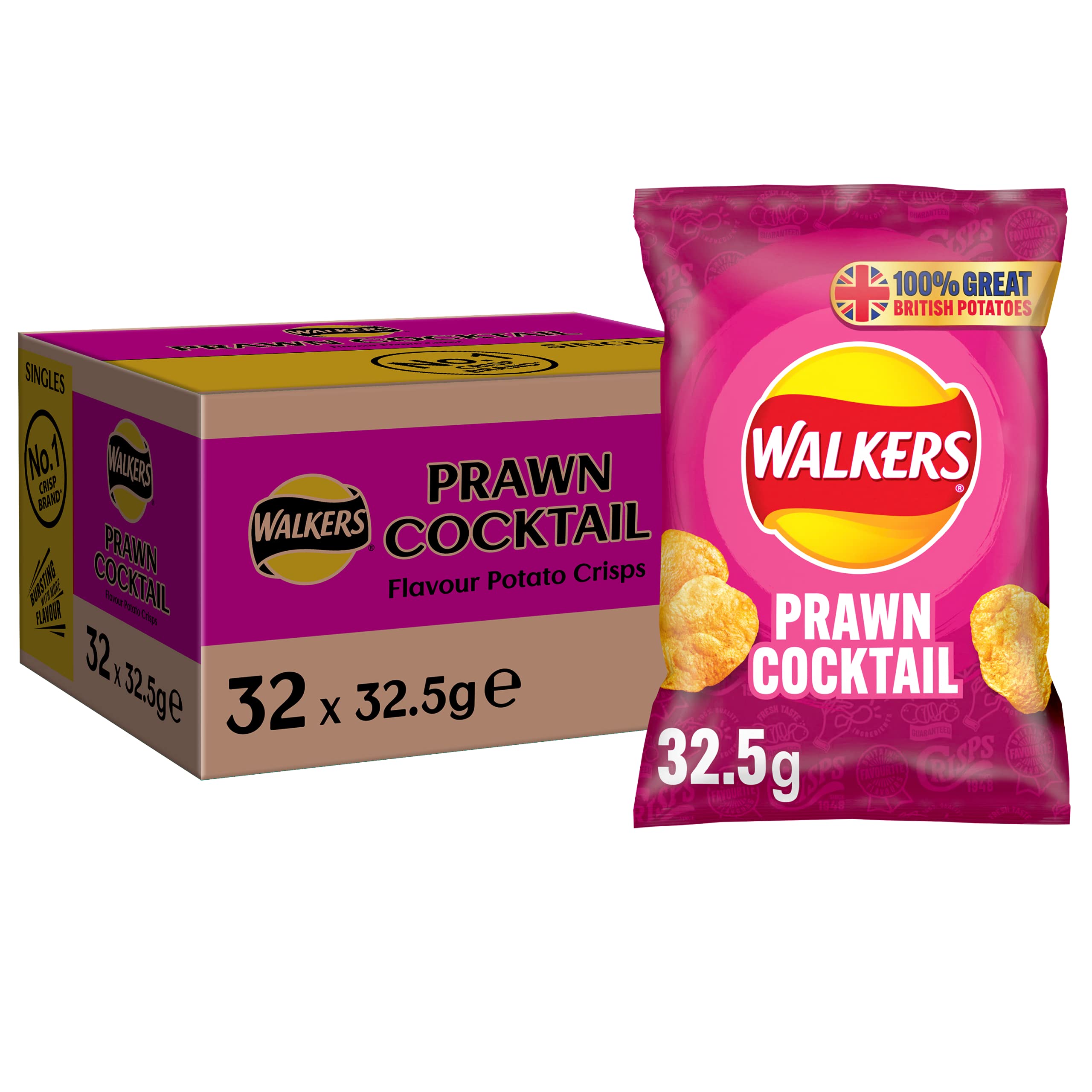 Walkers - Prawn Cocktail Crisps 32 x 32.5g Multipack