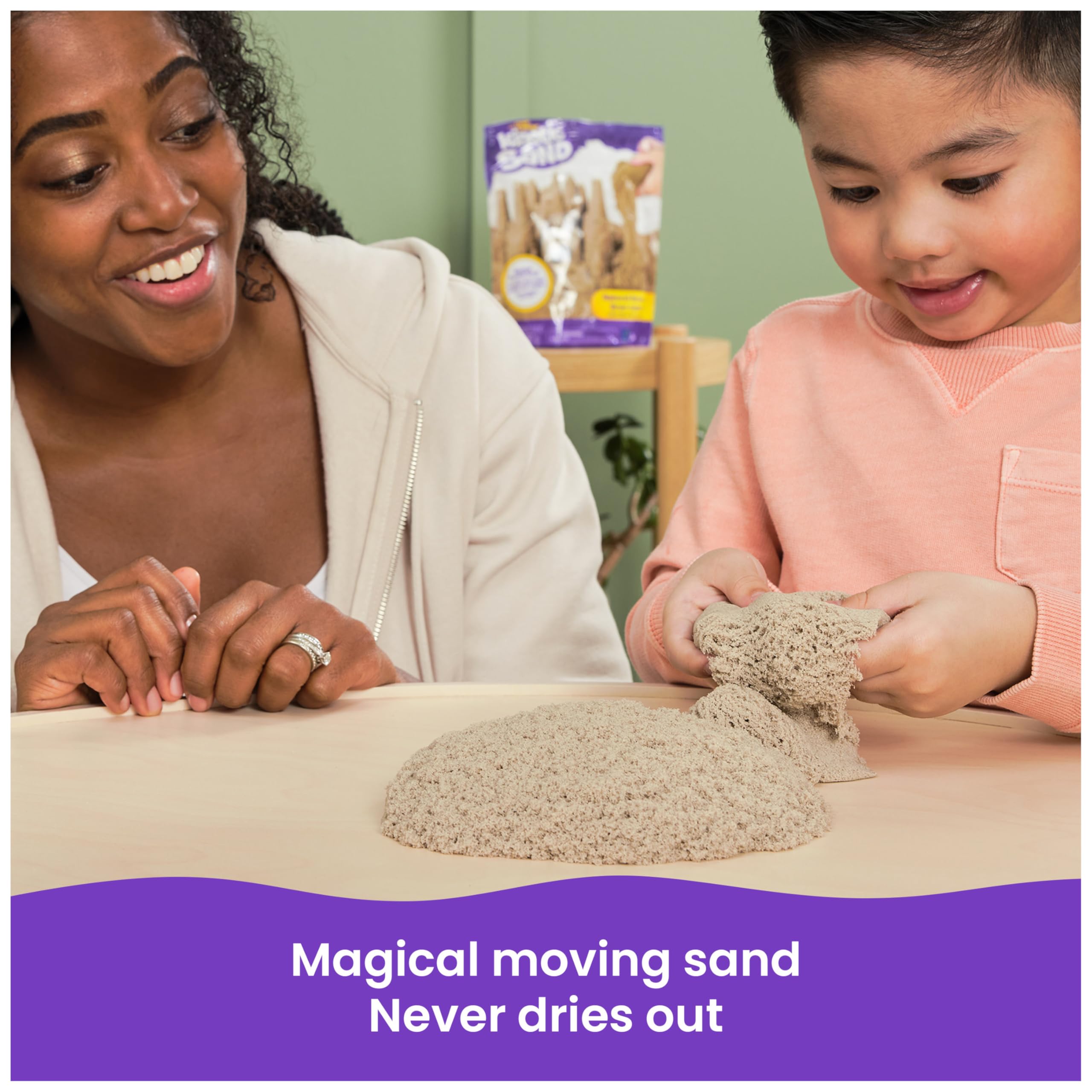 Kinetic Sand Natural Brown 907g - Squeeze & Shape Sensory Play Sand for Kids