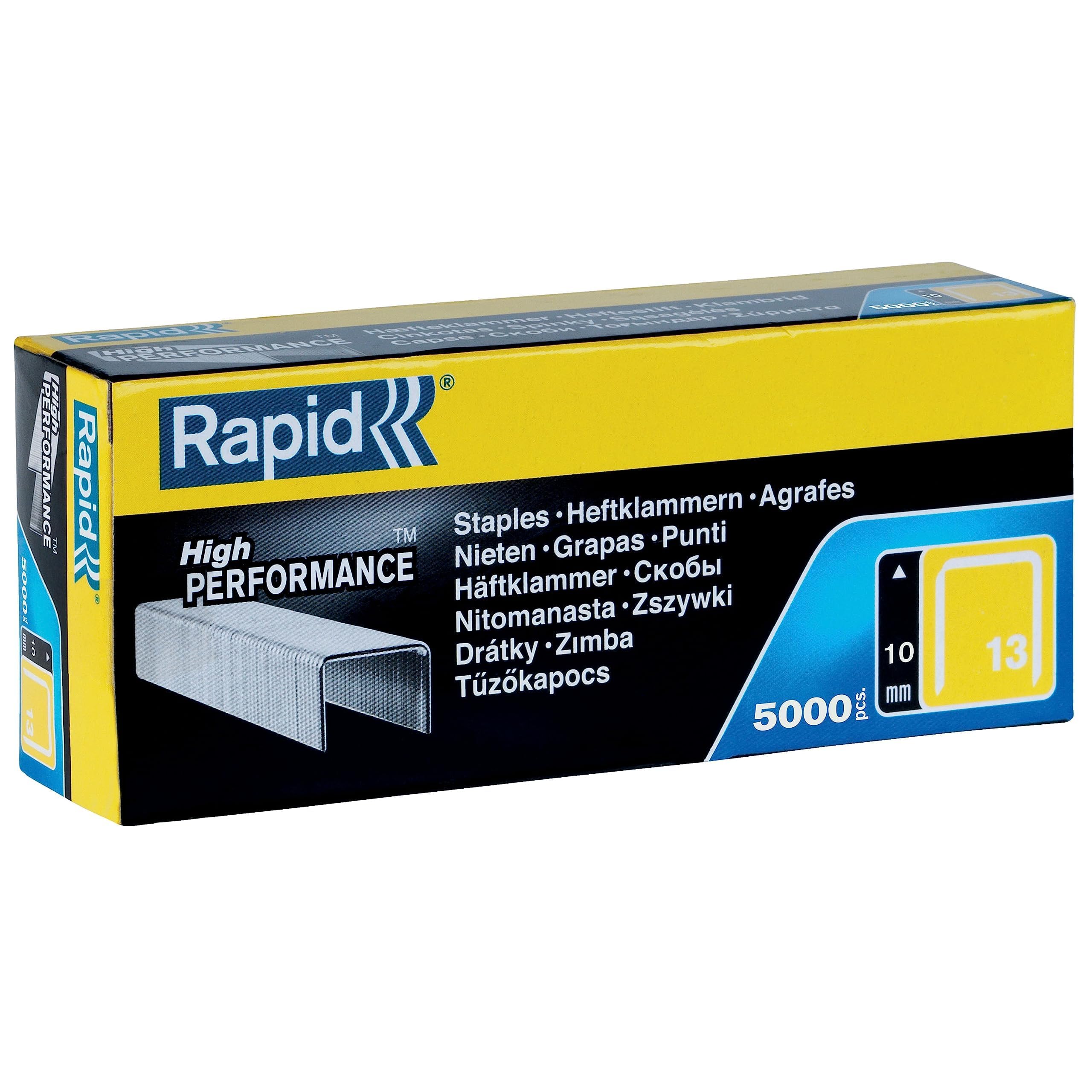 Rapid High-Performance Staples for Textiles, Finewire No. 13, Leg Length 6mm, Staple Gun Staples, Galvanised Steel, 5000 Pieces, Boxed (11830700) 1