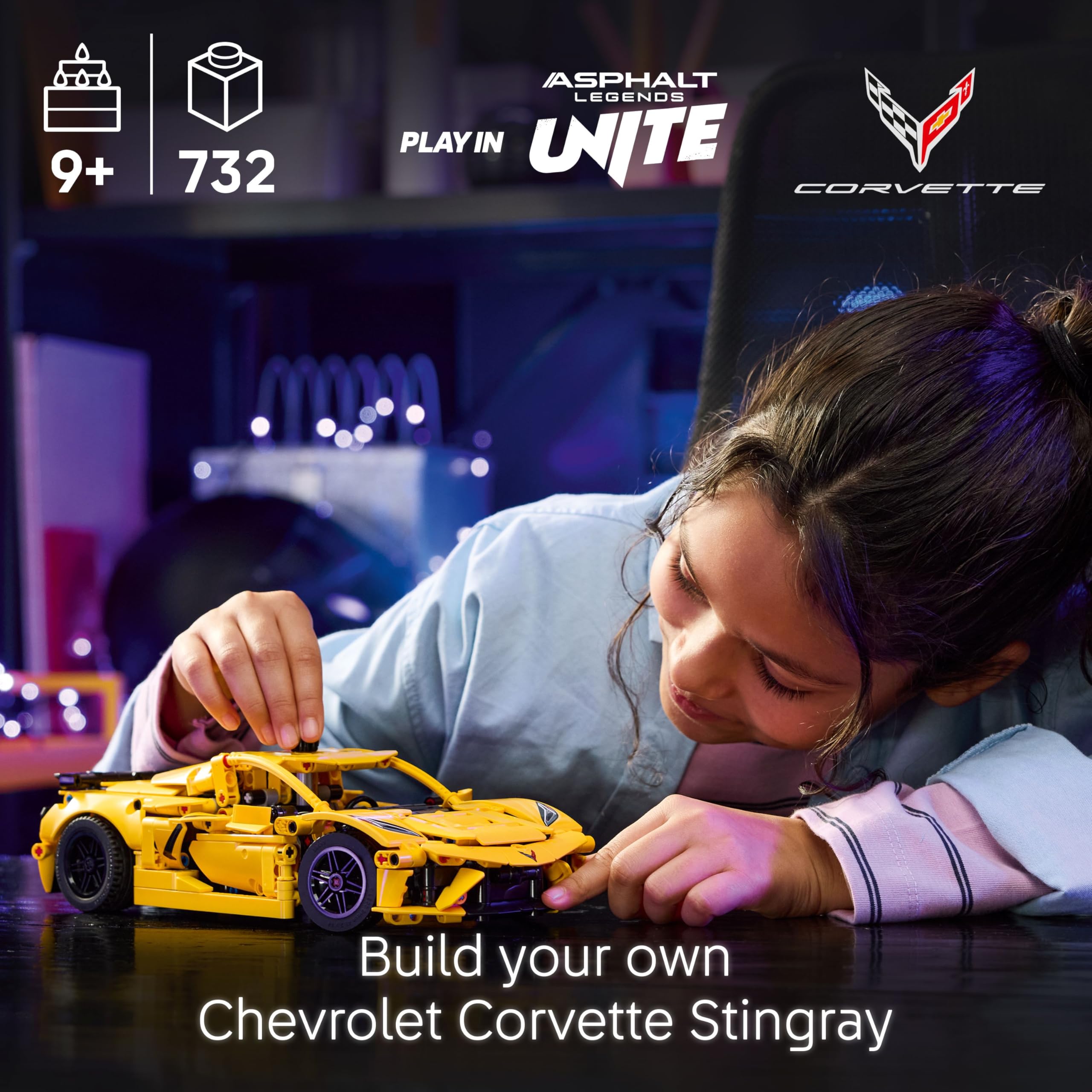 LEGO Technic Chevrolet Corvette Stingray - 8-Cylinder Engine Model for Ages 9+ 7