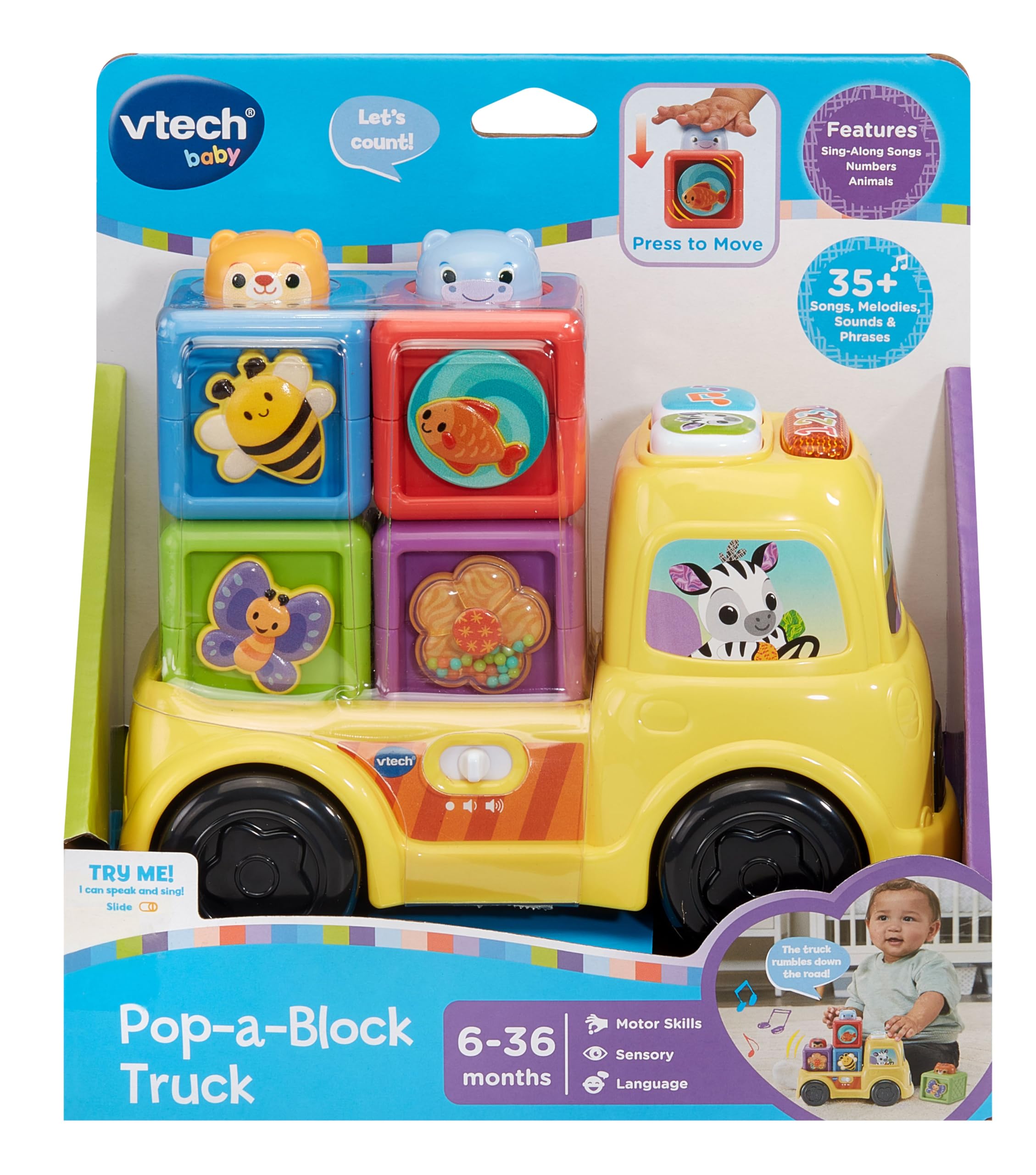 VTech Baby Pop-a-Block Truck - Interactive Learning Toy for 6 Months to 3 Years 8