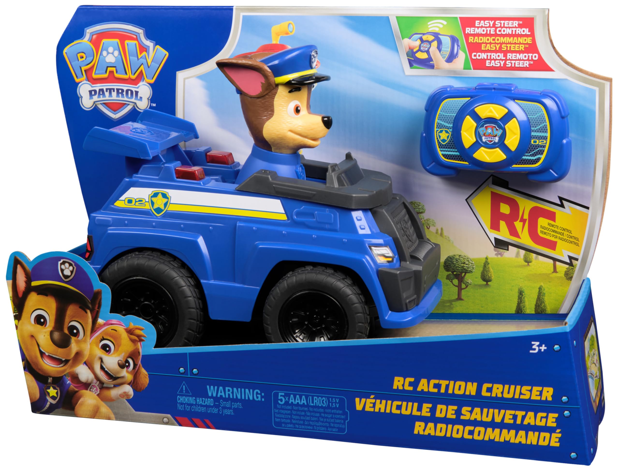 Paw Patrol Chase RC Action Cruiser - Remote Control Car with LED Lights, Ages 3-9 7