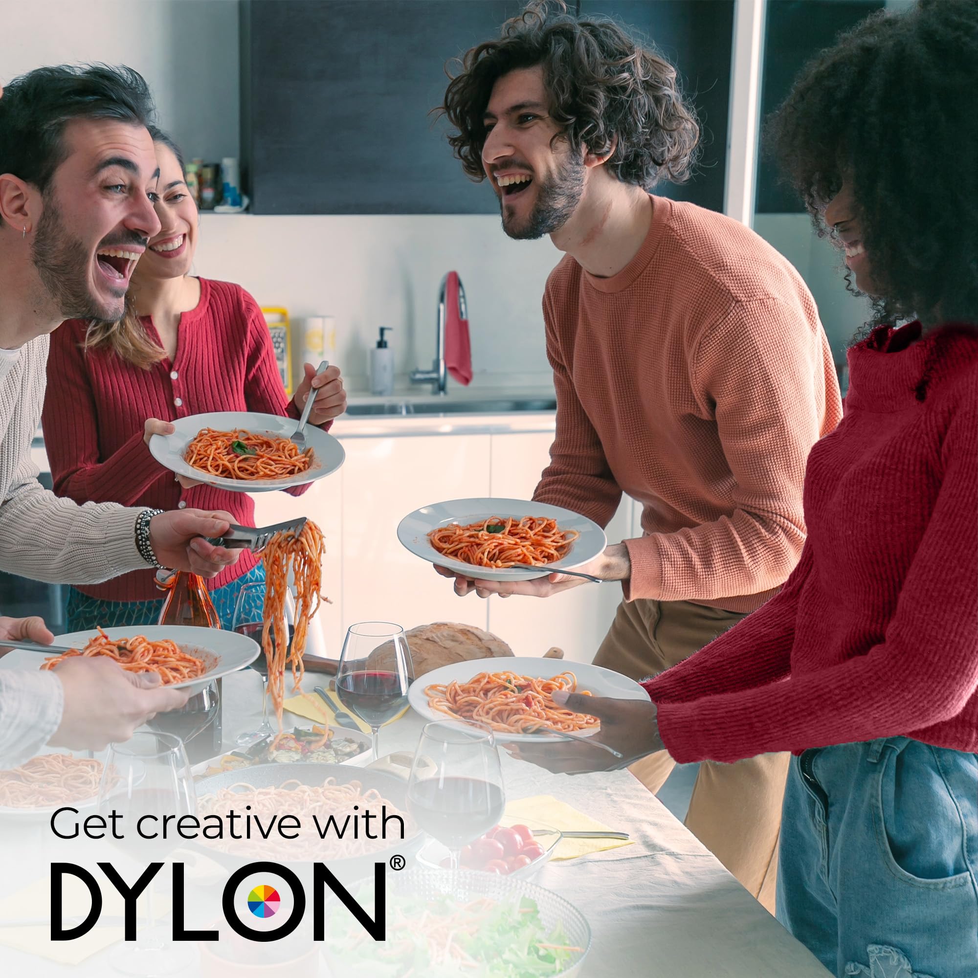 DYLON - Waschmaschinen-Textilfarbstoff-Pod für Kleidung und Heimtextilien, 350 g – Tulpenrot 14