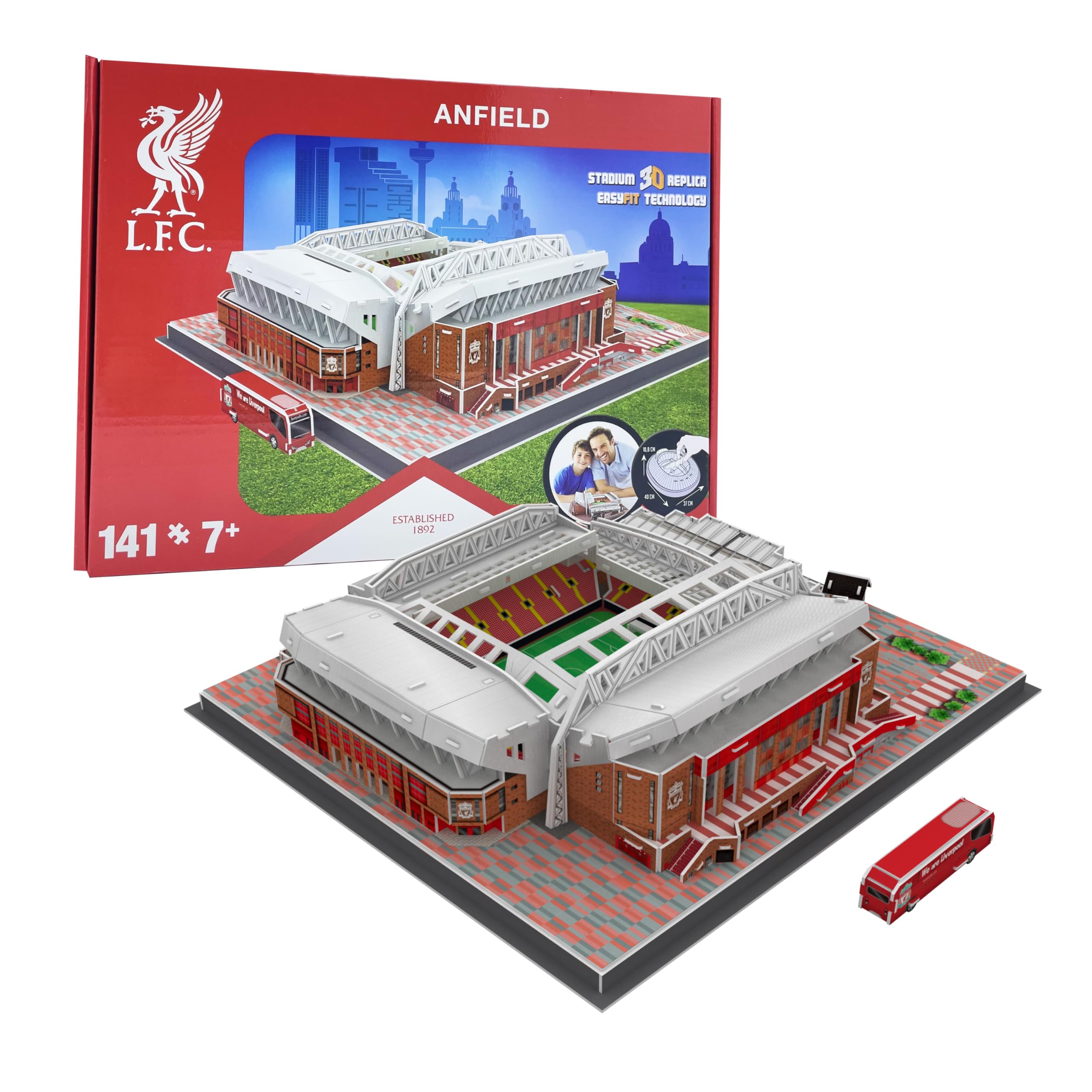 University Games Liverpool FC Anfield Stadium 3D Puzzle | 141 Pieces | Age 7+ 1