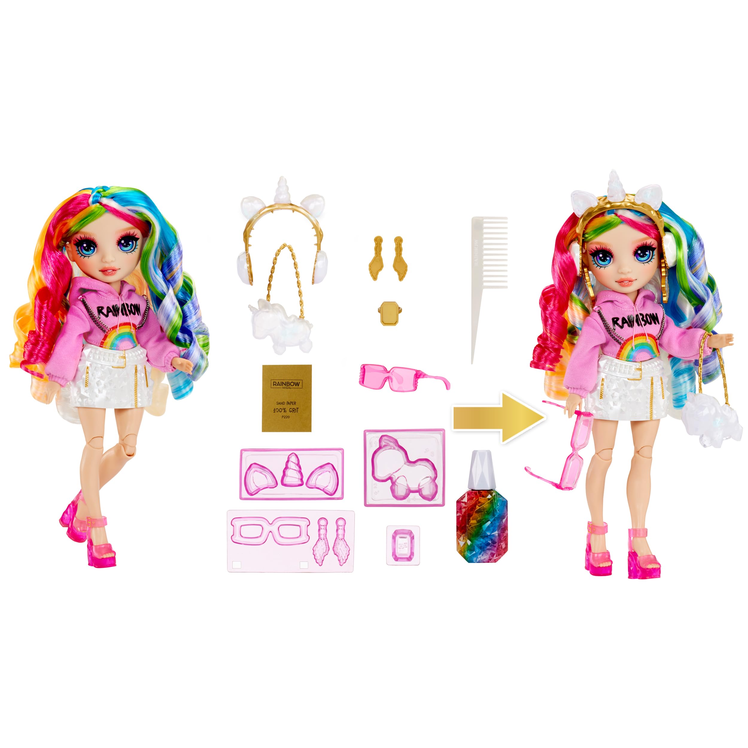 Rainbow High Creative Crystals Amaya - 28 cm Fashion Doll with DIY Crystal Accessory Kit 7