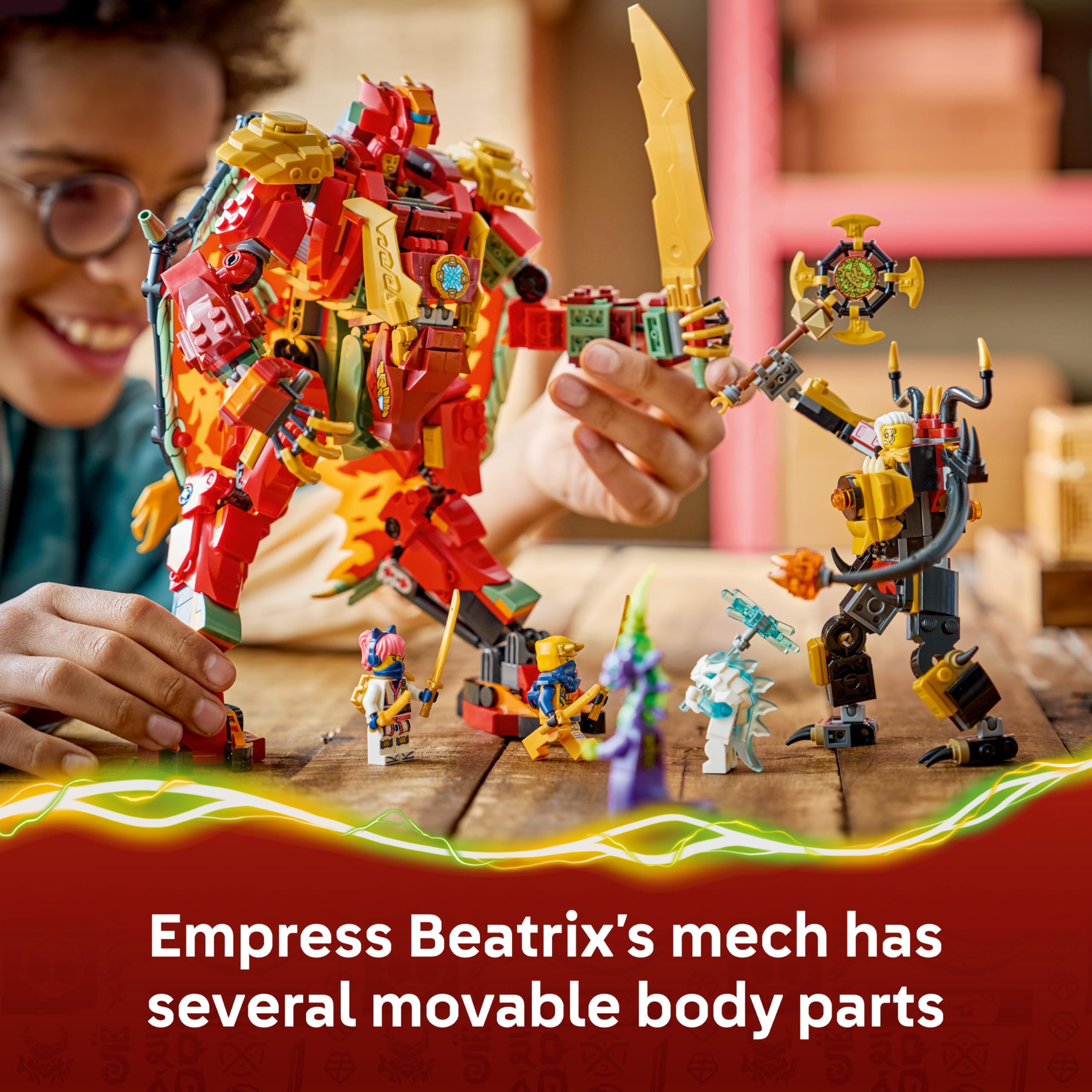 LEGO NINJAGO Wyldfyre's Transforming Dragon Mech Toy - 2-in-1 Action Figure Building Set for Ages 9+ 5