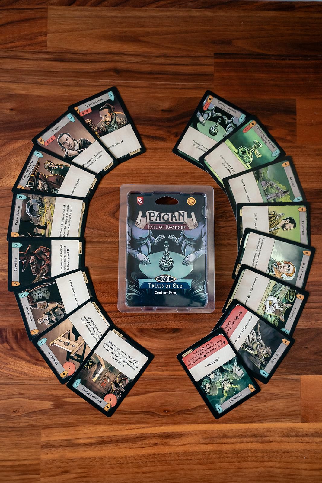 Capstone Games Pagan: Fate of Roanoke Trials of Old Expansion Pack – Asymmetrical Deduction Card Game for 2 Players 6