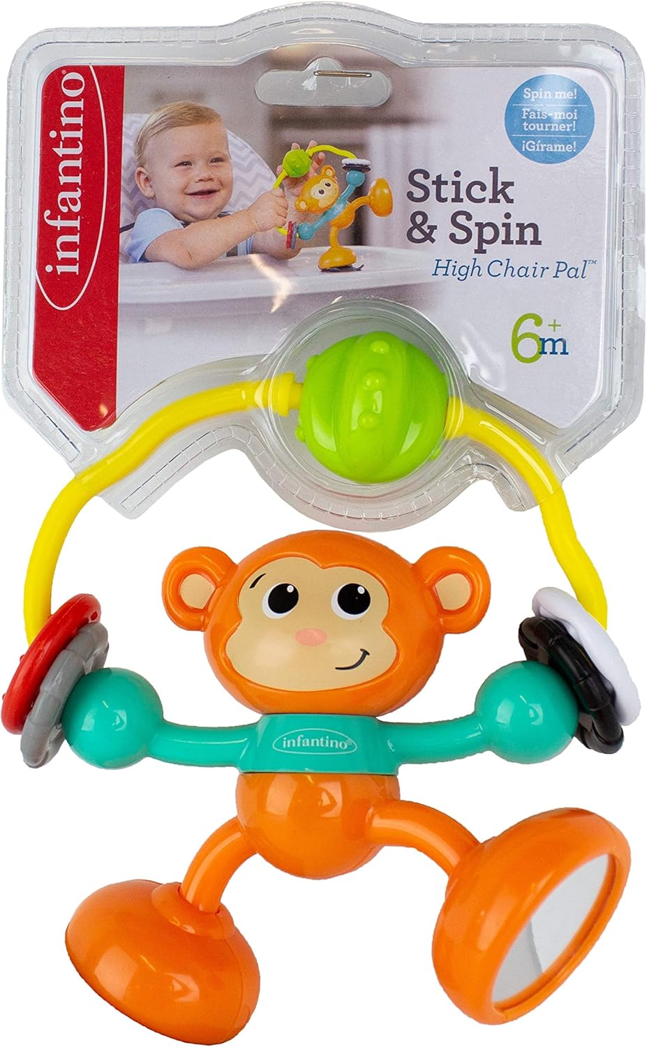Infantino Stick and Spin High Chair Pal - Twisting Activity Toy for 6 Months+ 5