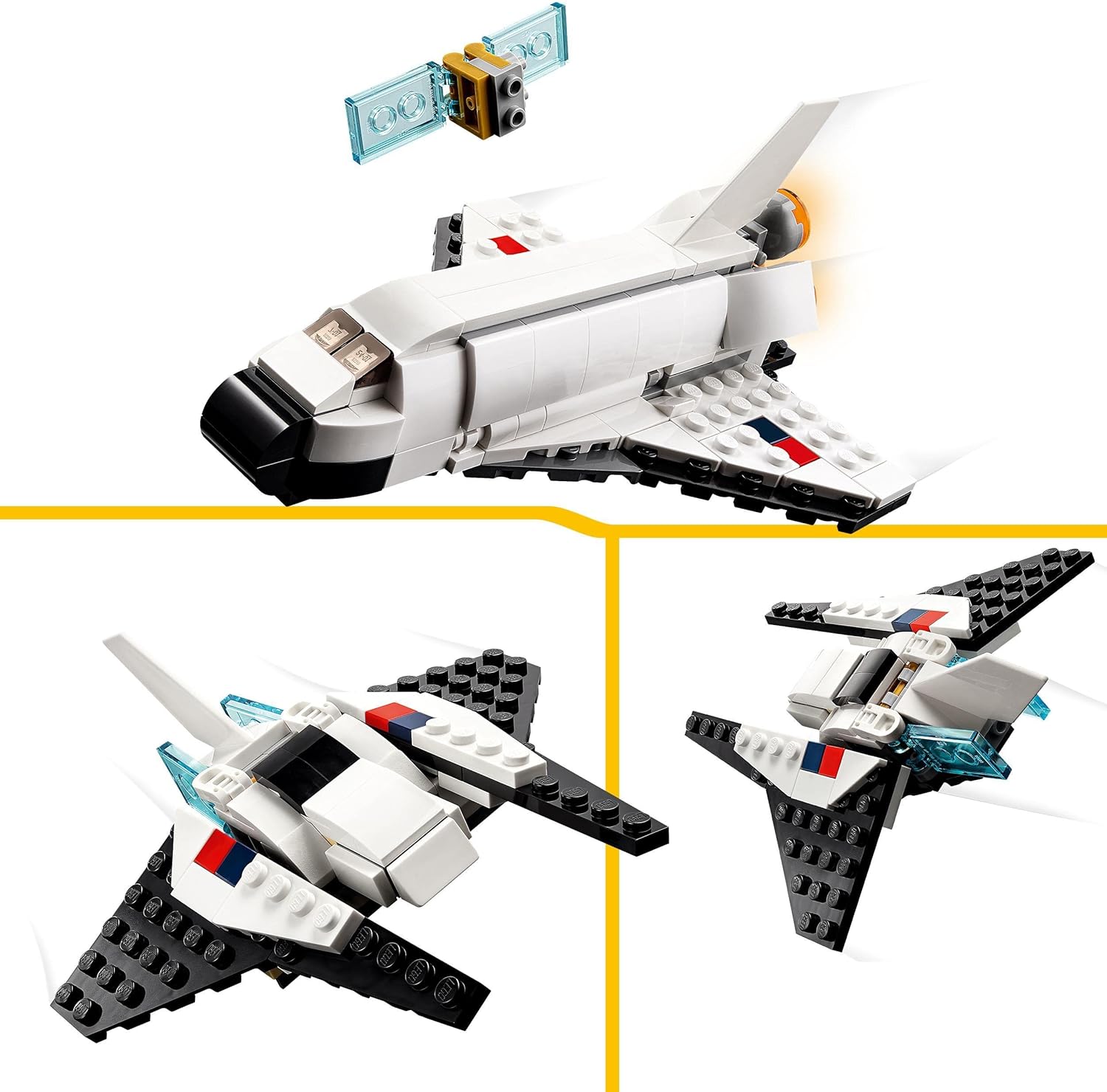 LEGO 31134 Creator 3 in 1 Space Shuttle Toy - Rebuildable Space Playset for Kids 6+ 3