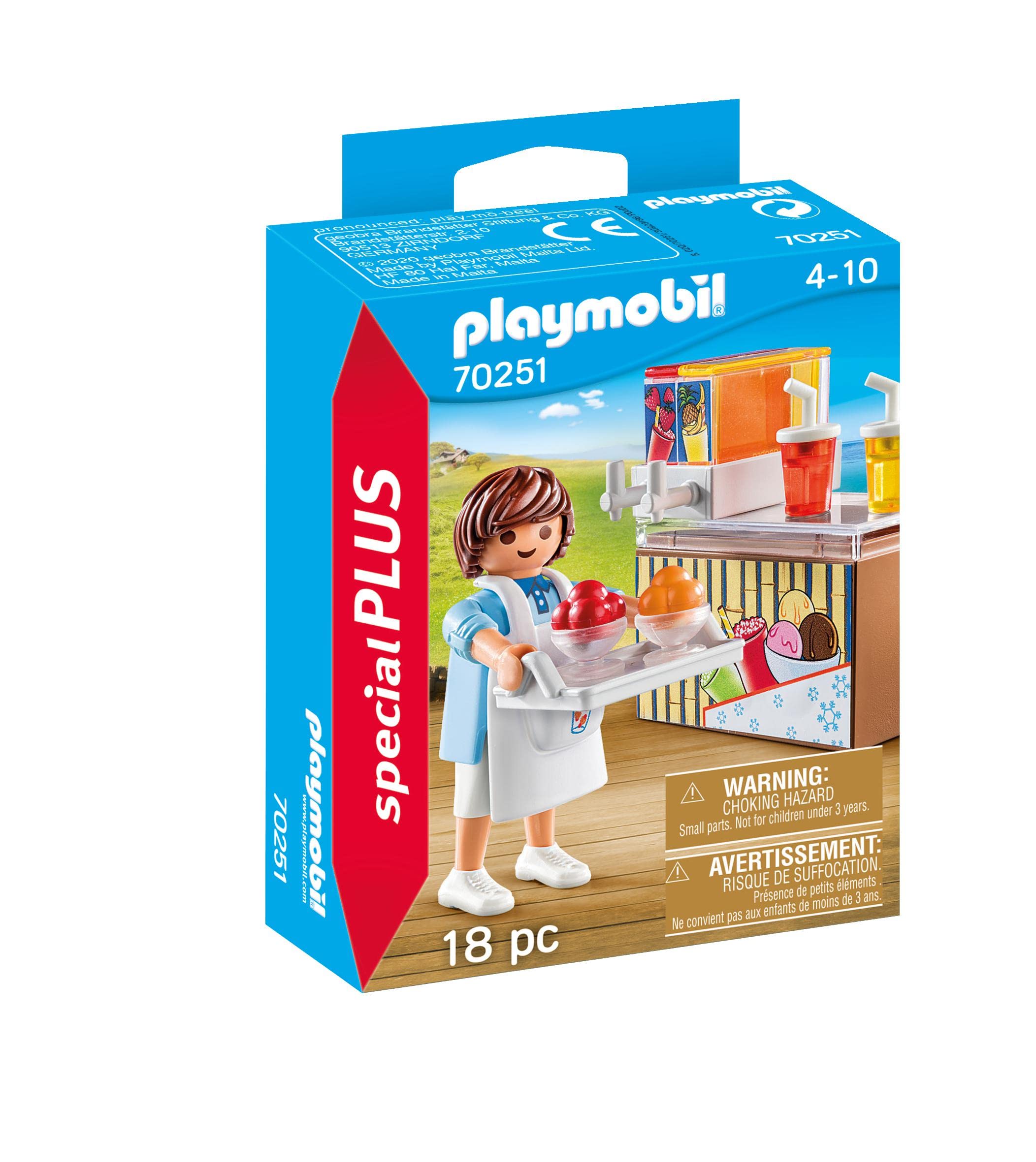 Playmobil 70251 Street Vendor - Ice Cream & Slushy Playset for Kids 4-10