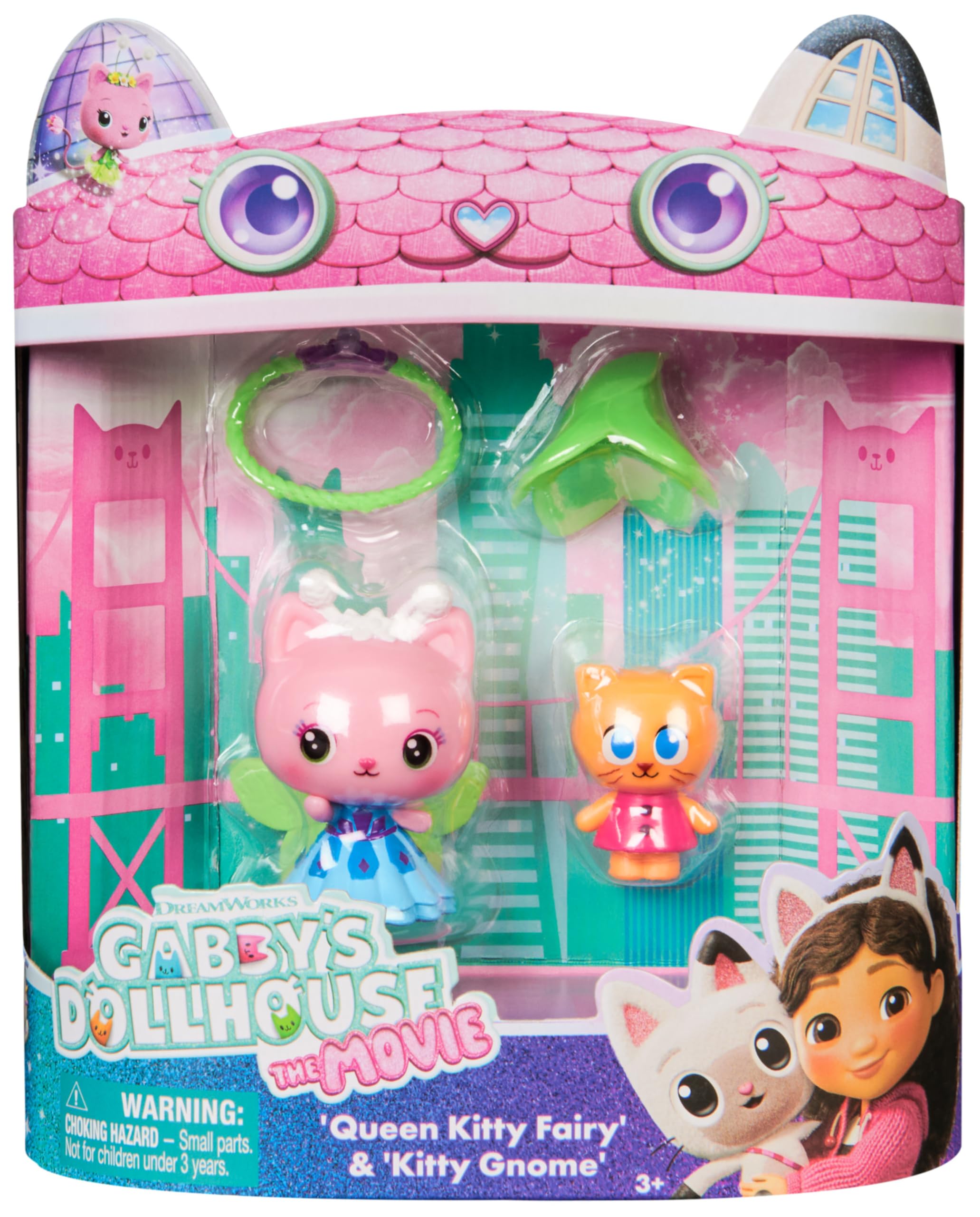 Gabby's Dollhouse Queen Kitty Fairy and Kitty Gnome Toy Figure Set 5