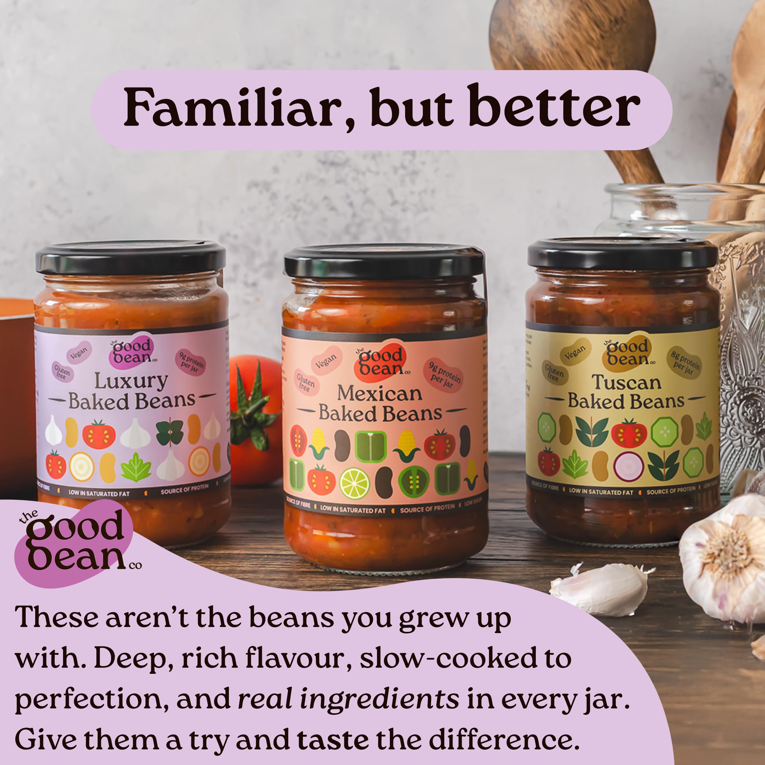 The Good Bean Company Luxury Baked Beans - Haricot Beans in Tomato Sauce | 350g 7