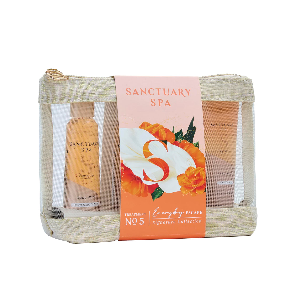 Sanctuary Spa Signature Everyday Escape Gift Set - 4 Piece Bath & Body Collection | Vegan Formulas