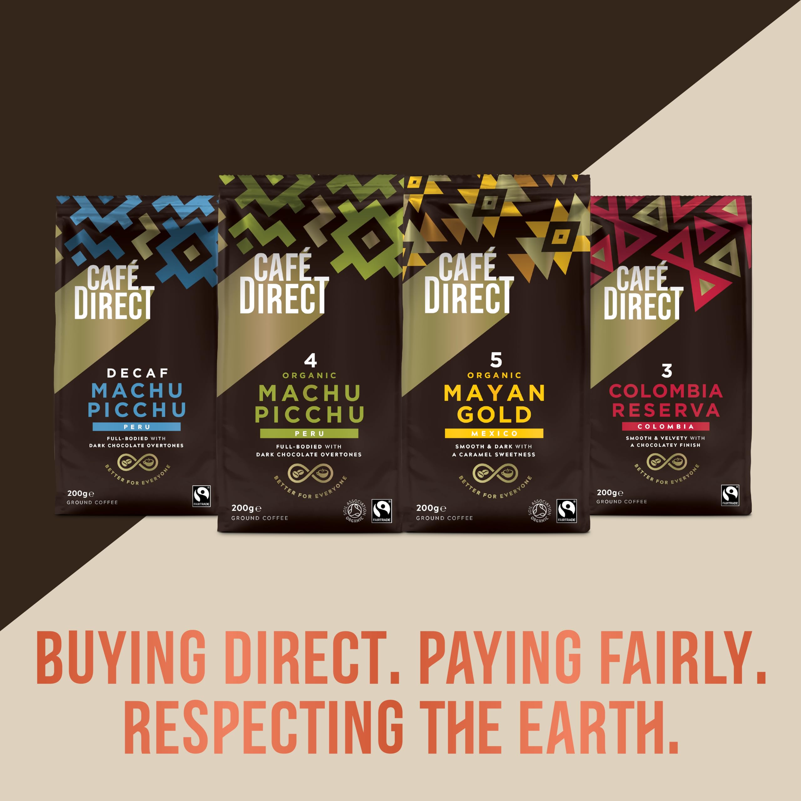 Café Direct Fairtrade Machu Picchu Whole Bean Arabica Coffee 200g 7