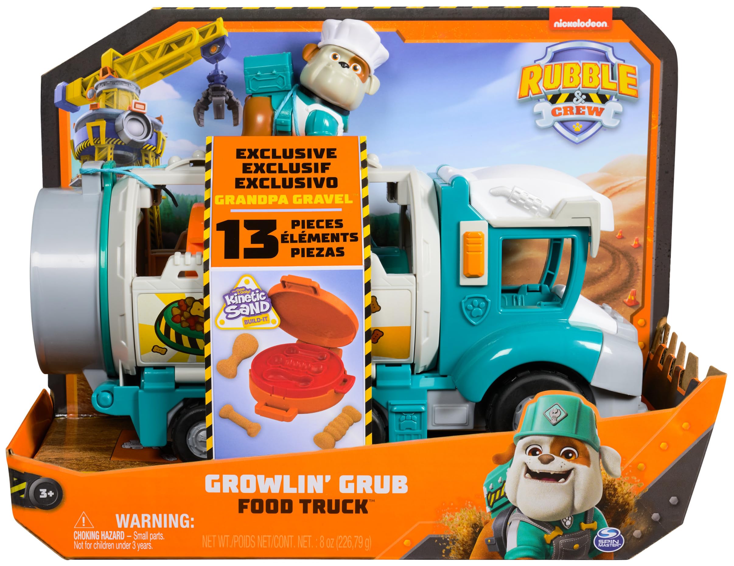 Rubble and Crew Growlin’ Grub Food Truck Playset - Construction & Kitchen Toy for Ages 3+ 7