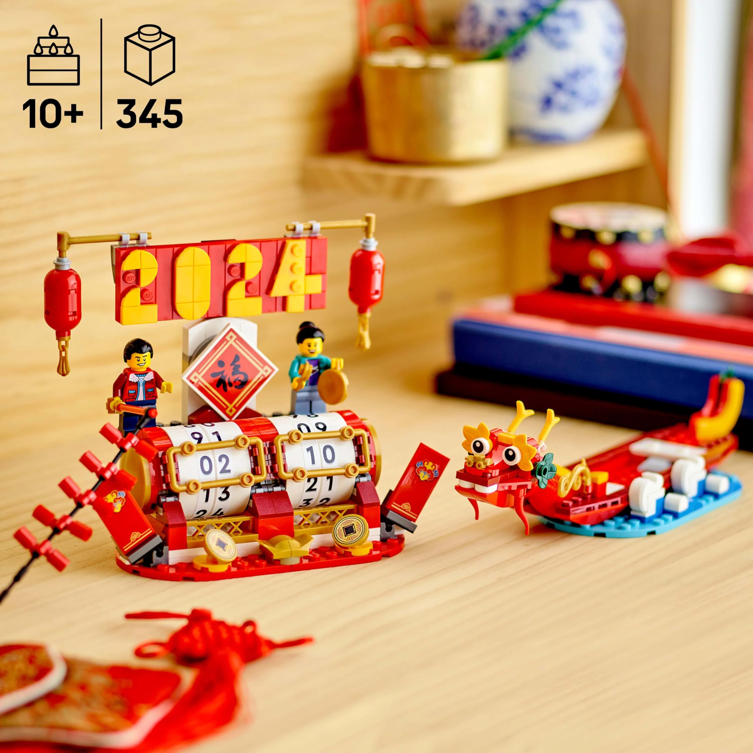LEGO 2in1 Festival Calendar Building Set - Lunar New Year & Dragon Boat Festival Toy for Ages 10+ 15