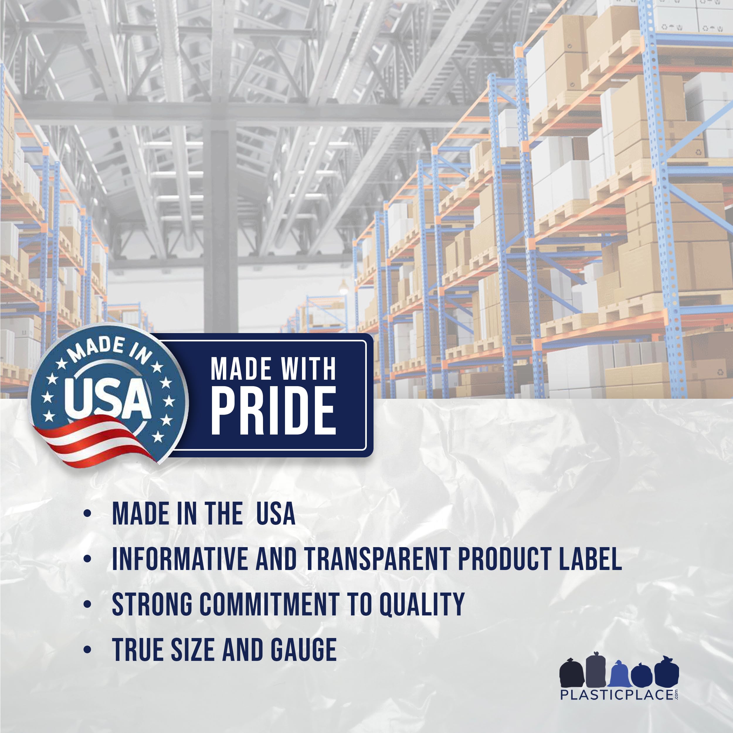 Plasticplace Code V Compatible 100 Count Blue Drawstring Recycling Bags 1.2 Mil 14.5" x 27.5" 5