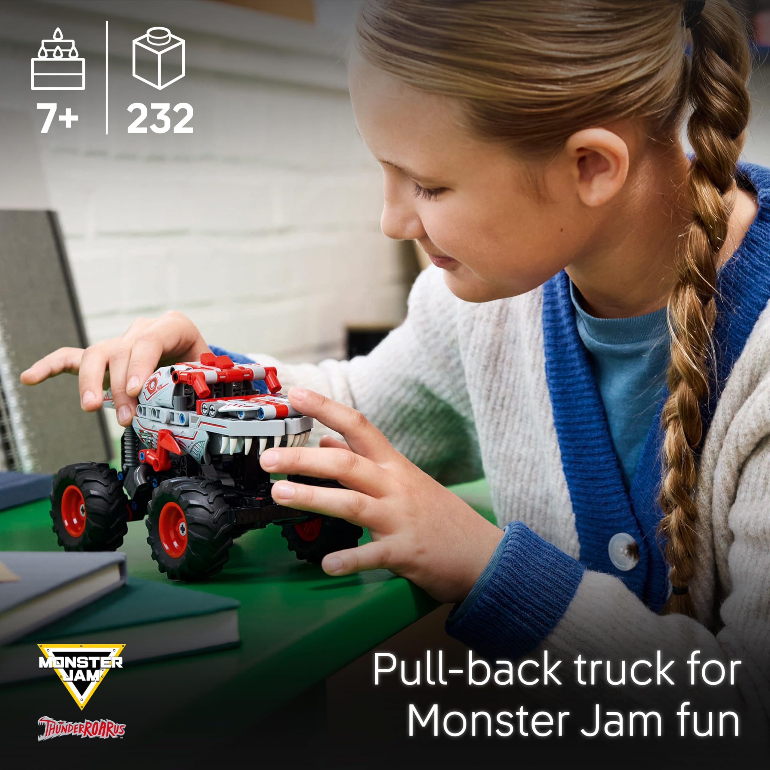 LEGO Technic Monster Jam ThunderROARus Pull-Back Truck Toy 42200 - Ages 7+