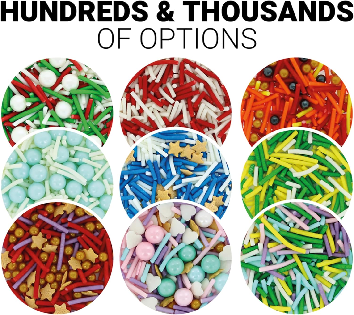 Culpitt Select Edible Pearls - White 7mm Cake Sprinkle Decorations, 500g 7