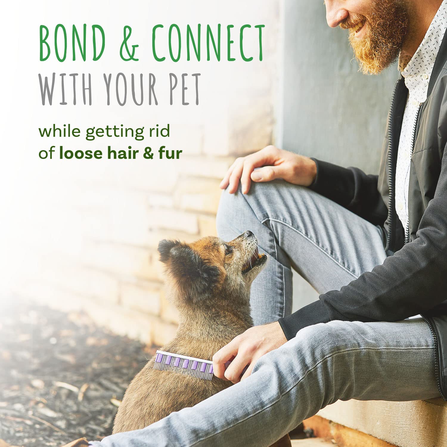 SMALL PET SELECT Hair Buster Comb - Removes Loose Hair | Ideal for Small Pets | Purple/Pink 5