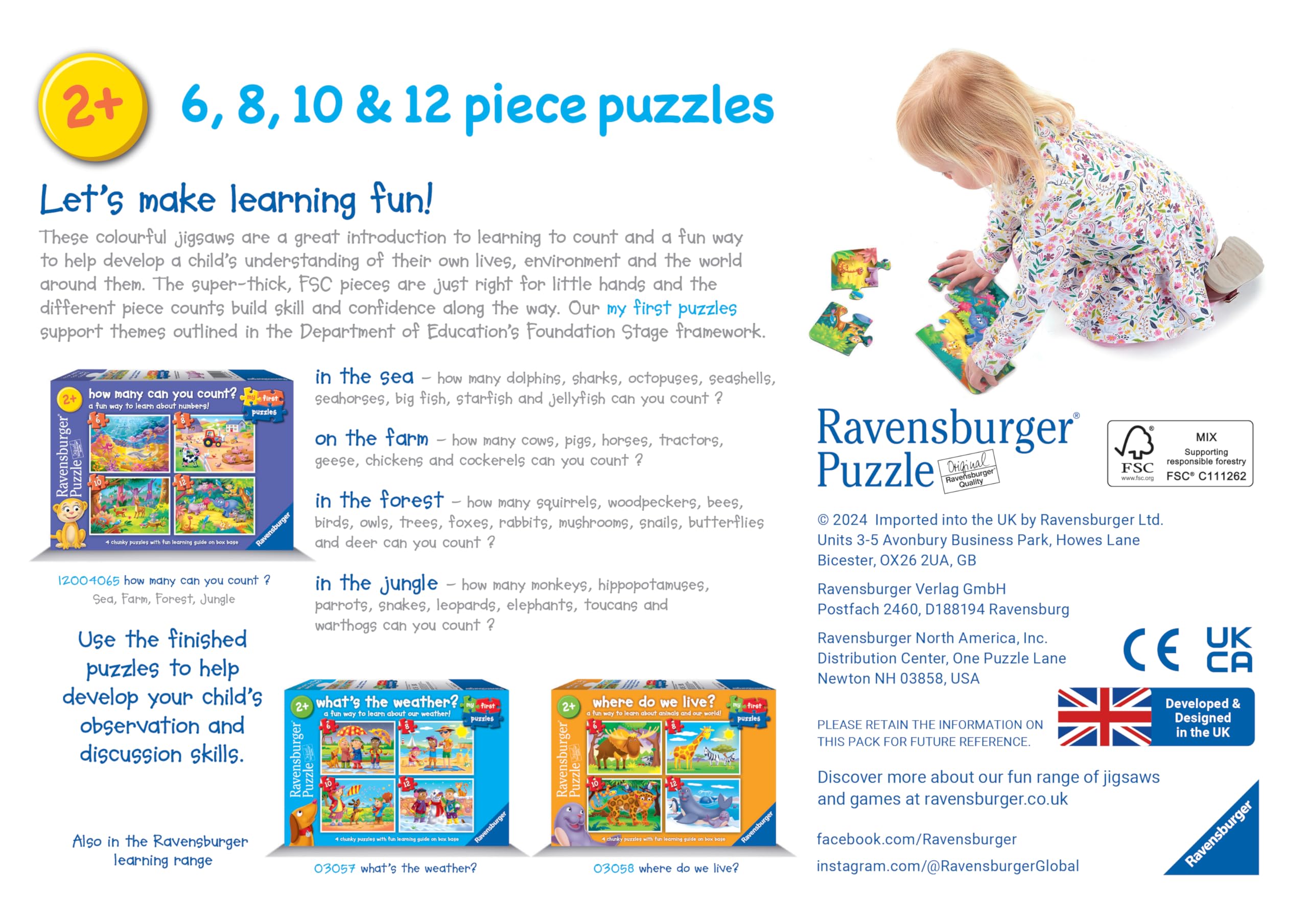 Ravensburger Counting Animals - My First Jigsaw Puzzles for Toddlers Age 2+ 5