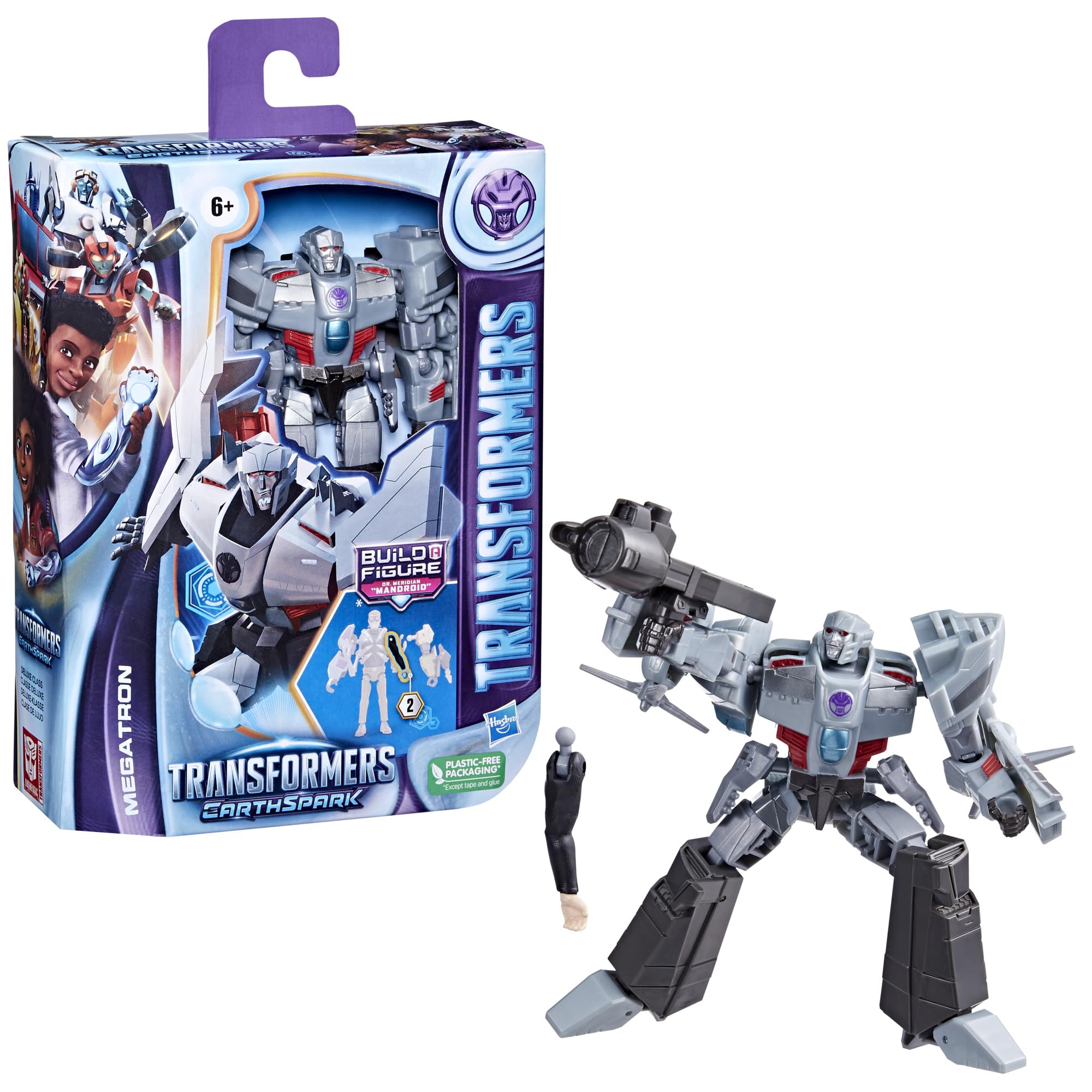 Transformers EarthSpark Megatron Deluxe Class Action Figure | 12.5cm | 11 Steps | Ages 6+
