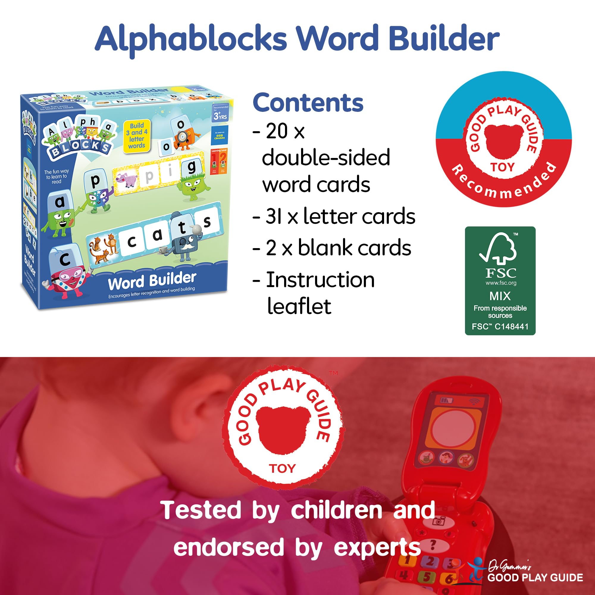 Alphablocks Word Builder Learning Game - Educational Card Game for 3+ Year Olds 5