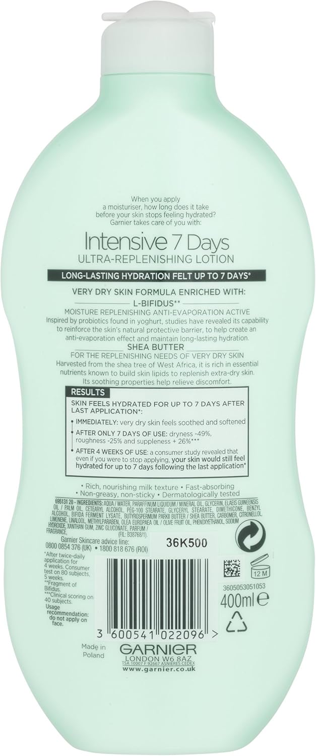 Garnier - Intensive 7 Days Shea Butter & Probiotic Extract Body Lotion (400ml) 8