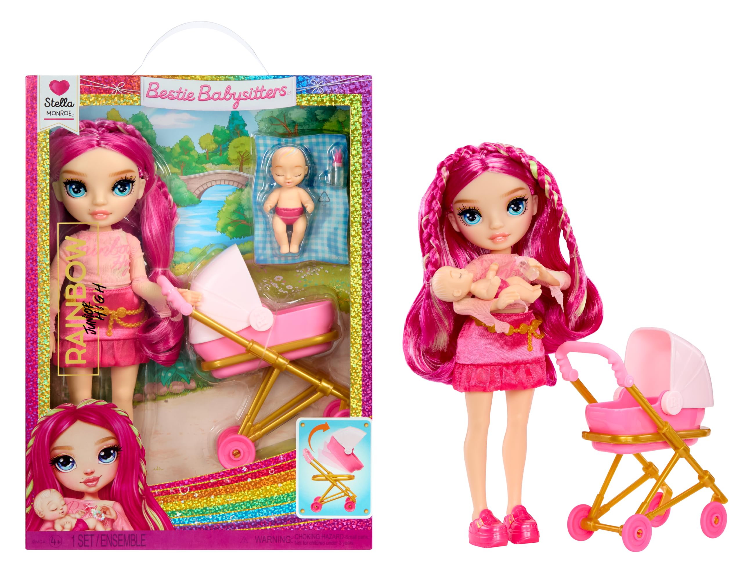 Rainbow High Stella Monroe Jr. High Bestie Babysitters Doll - 23cm, Ages 4+