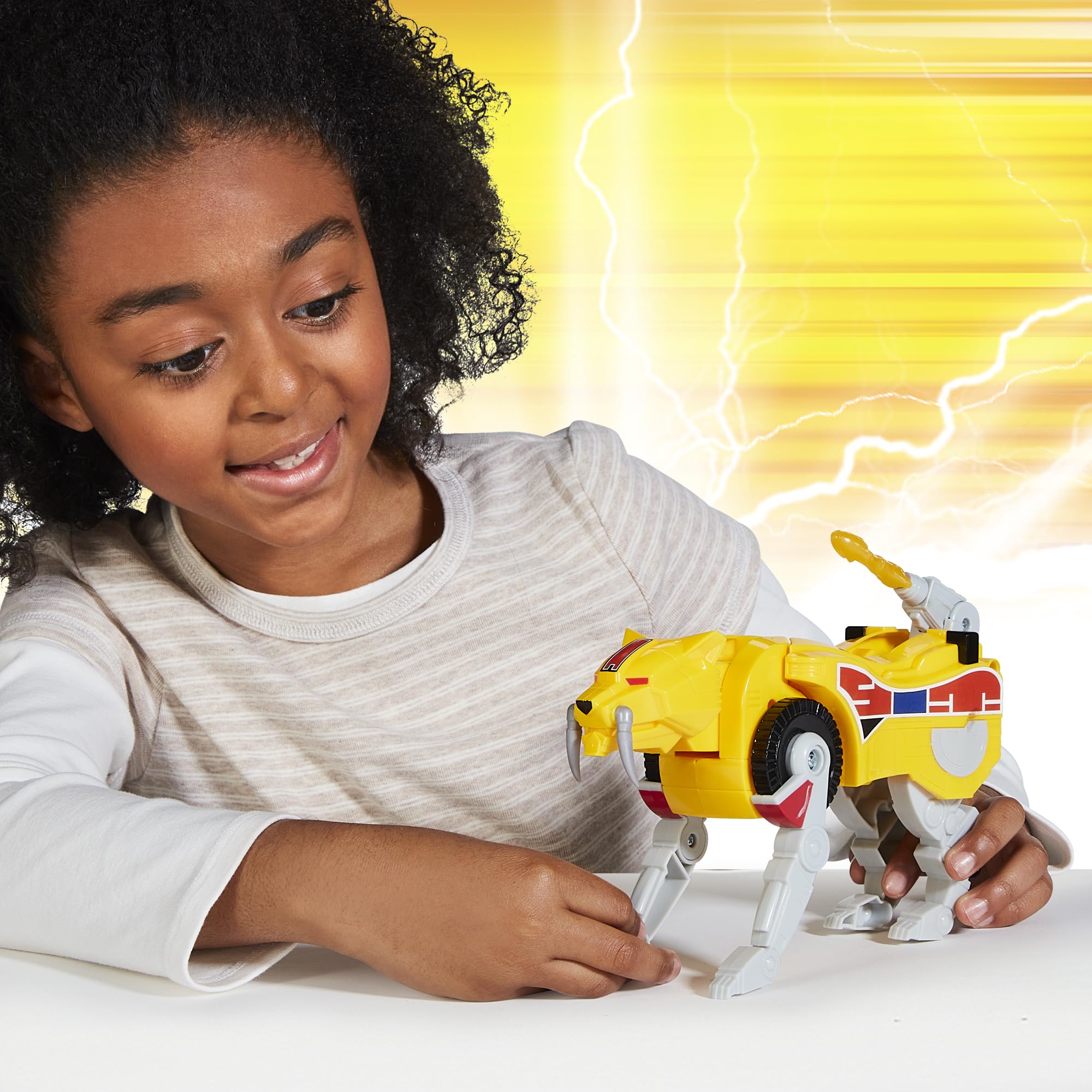 Playmates Power Rangers Re-Ignition Sabertooth Tiger Combinable Dinozord Action Figure | Ages 4+