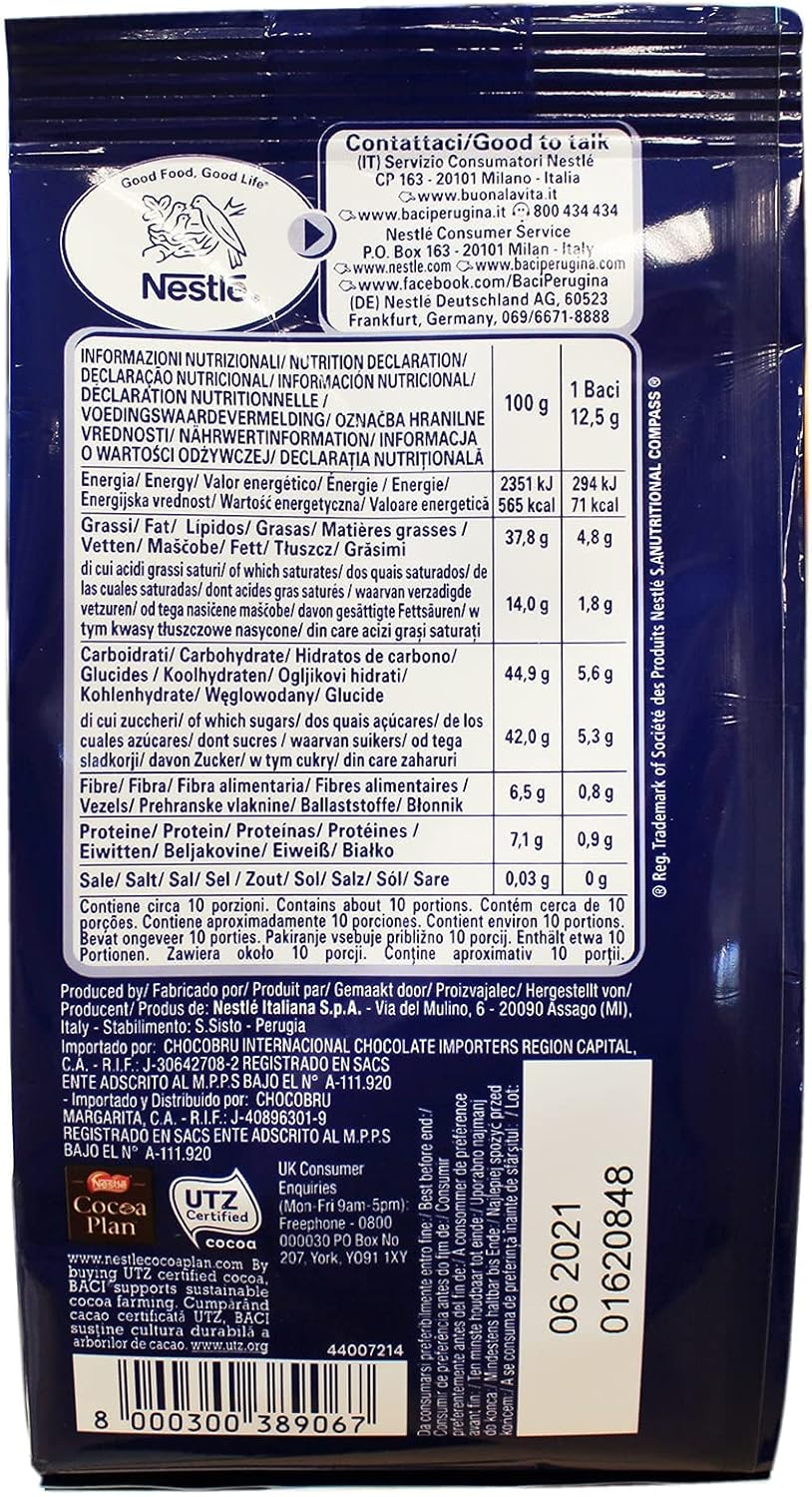 Baci - Original Zartbitterschokoladen-Pralinentrüffel mit Haselnuss, 125g 7