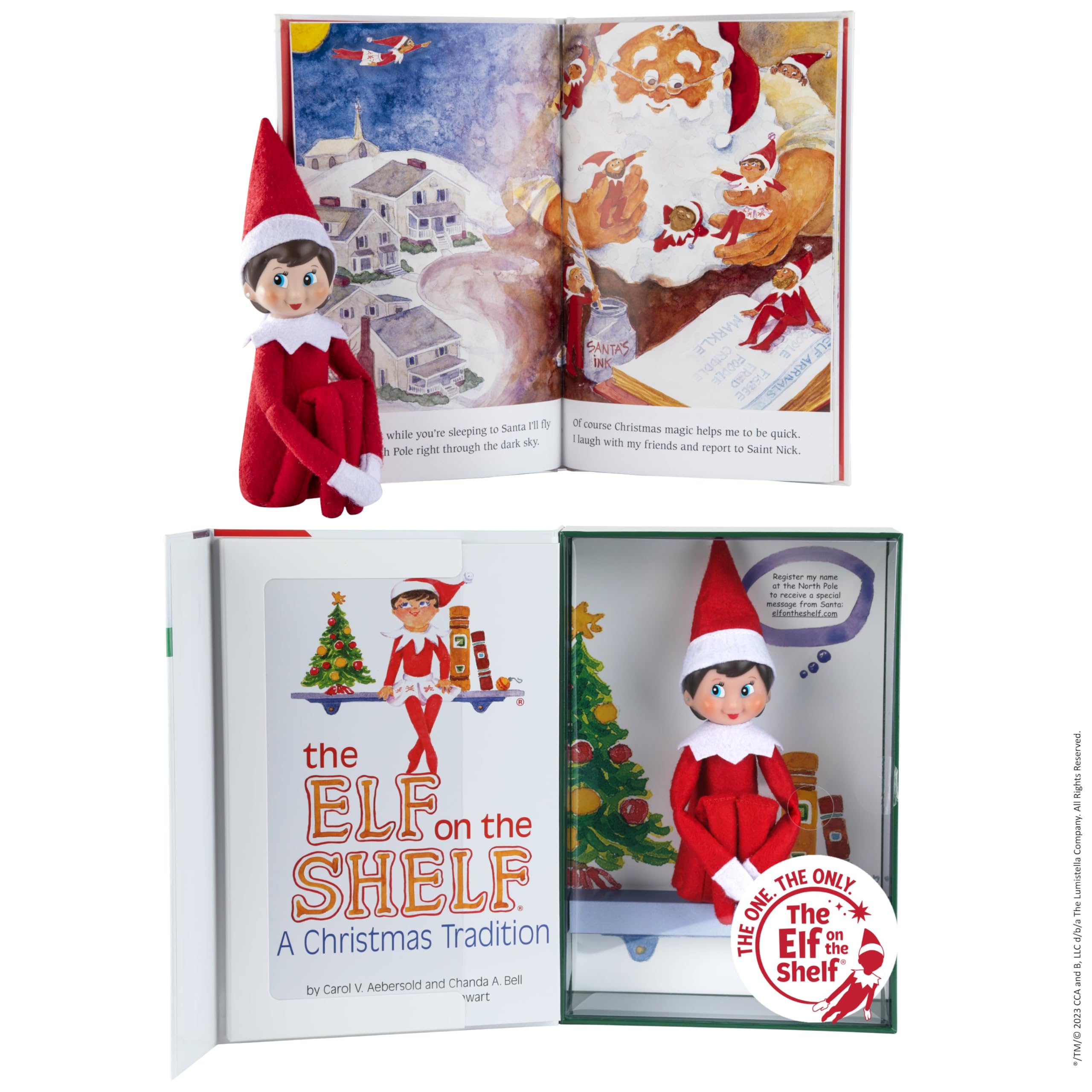 The Elf on the Shelf: A Christmas Tradition - Girl Scout Elf with Blue Eyes