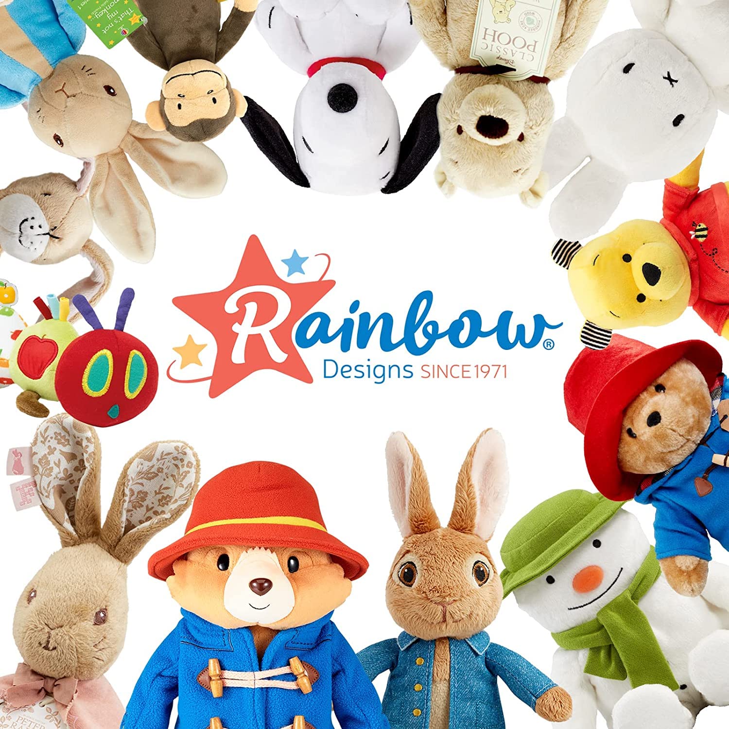 Rainbow Designs Disney Winnie the Pooh Play & Go Squares Baby Book | Sensory | From Birth 6