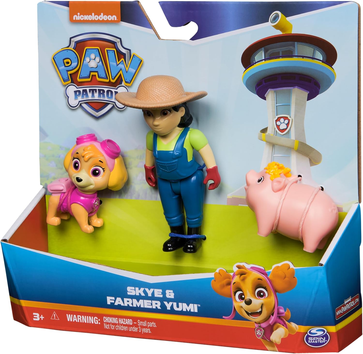 PAW Patrol Skye, Farmer Yumi and Piggie Figures - Action Play Set for Kids 3-9 Years 5