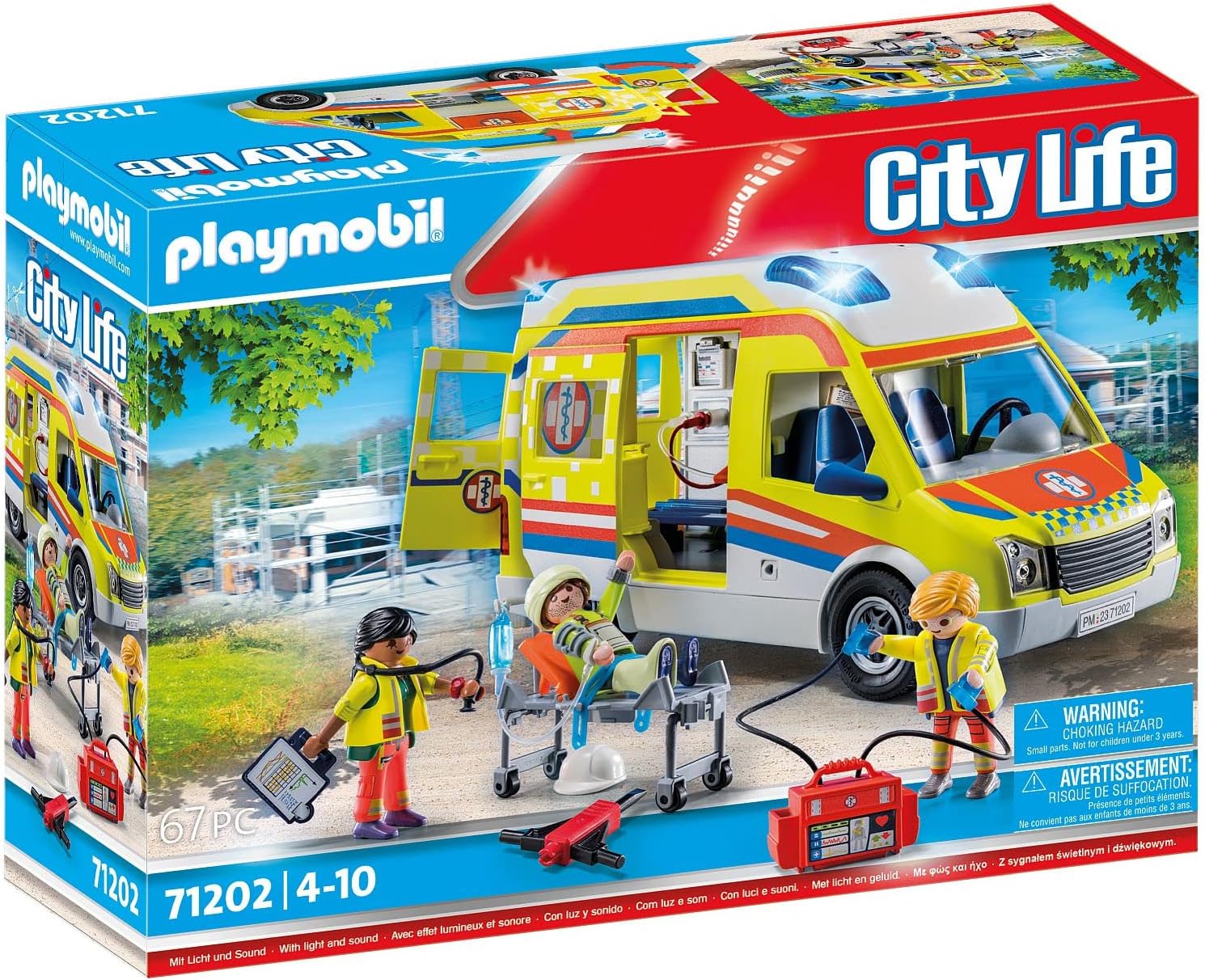 Playmobil 71202 City Life Ambulance with Lights and Sound - Role Play Toy for Ages 4+ 7