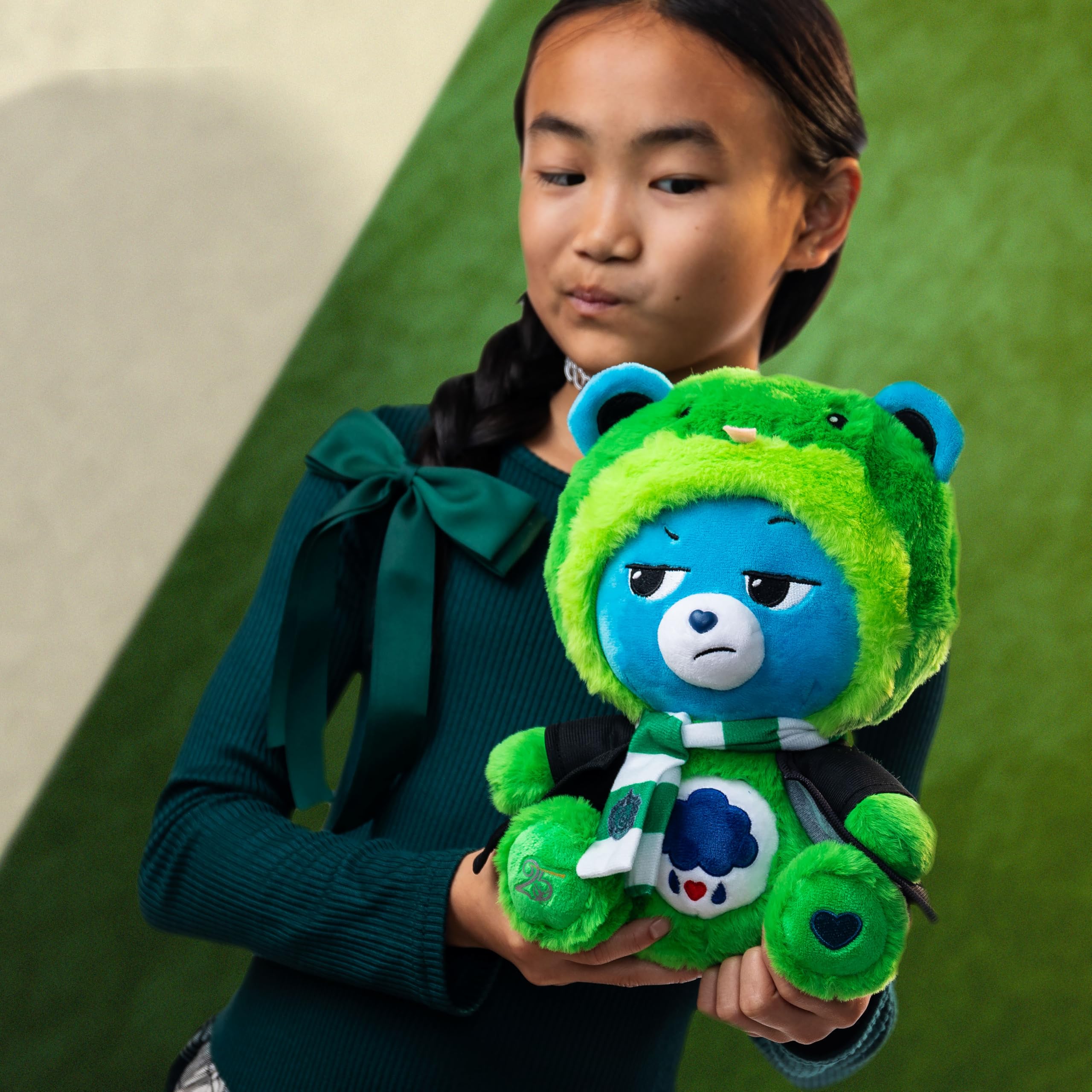Care Bears Grumpy Bear Slytherin Hoodie Plush - 30cm | Unisex Children | Ages 4+