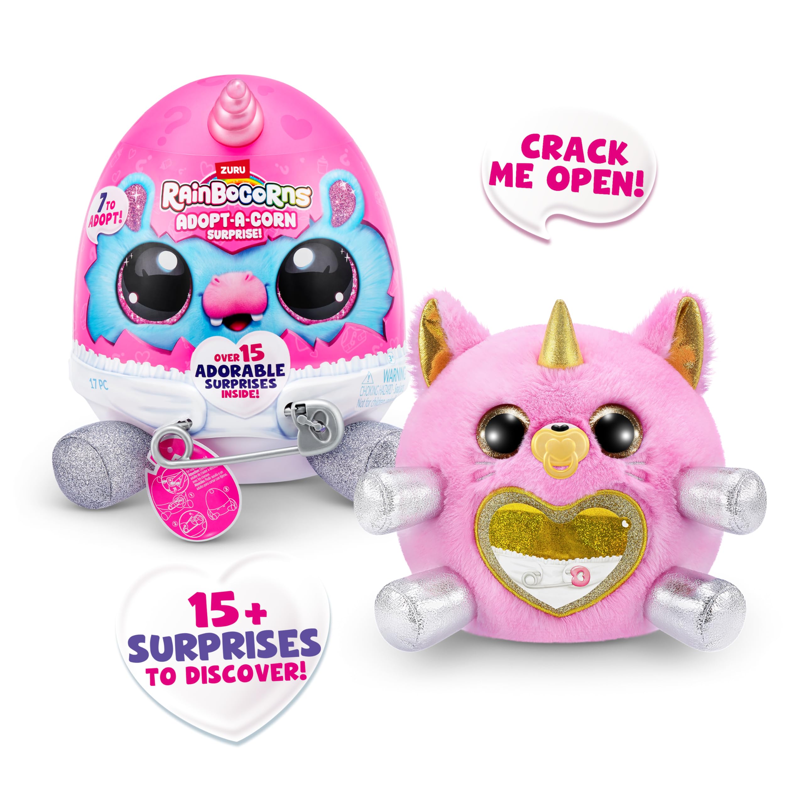 Rainbocorns Adopt-A-Corn Surprise - 15+ Surprises, Kitten (Rosie), Series 1 Plush Toy 5