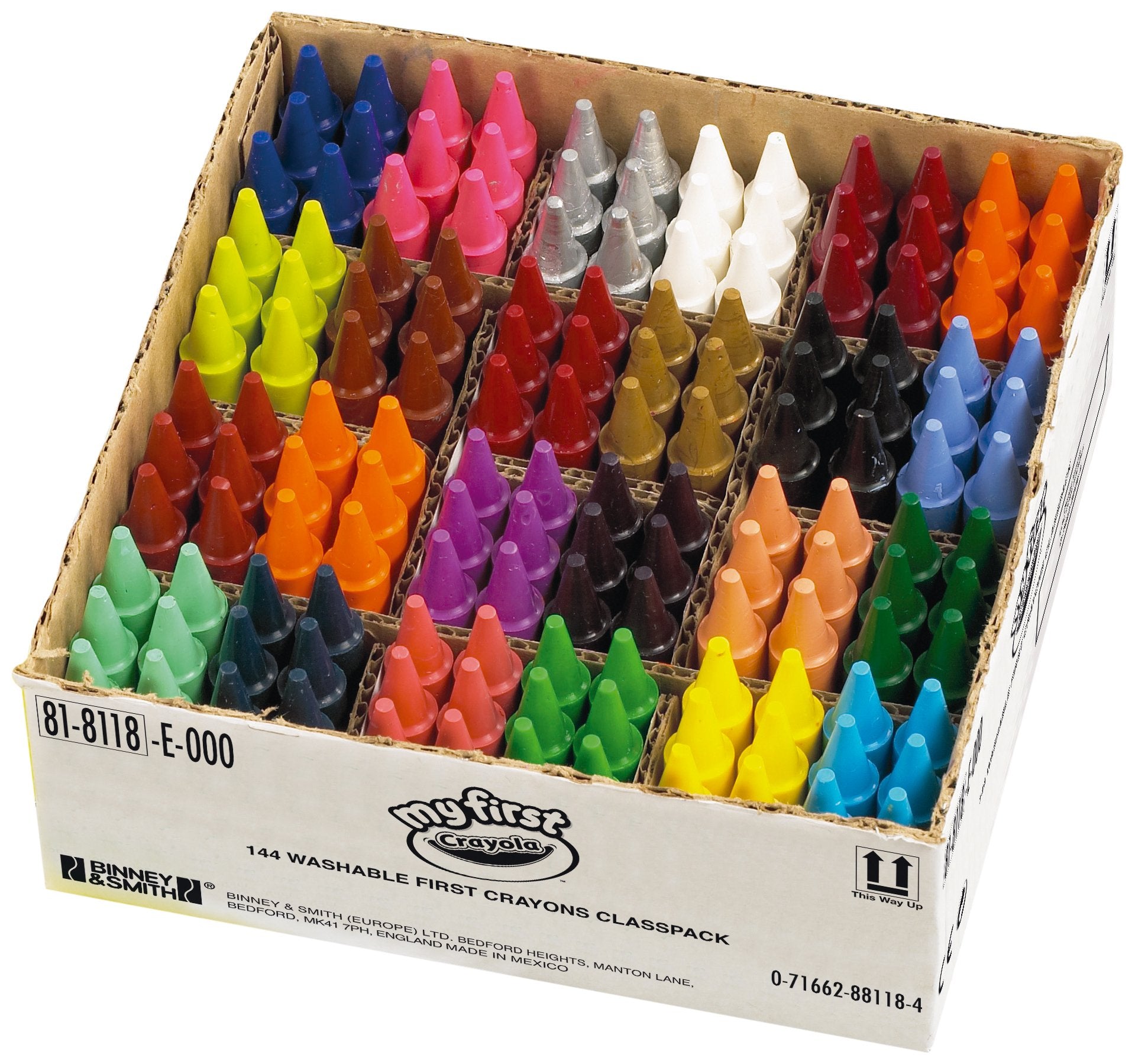 CRAYOLA MyFirst Crayons - Assorted Colours (Pack of 144) | Easy Grip for Toddlers | Washable 1