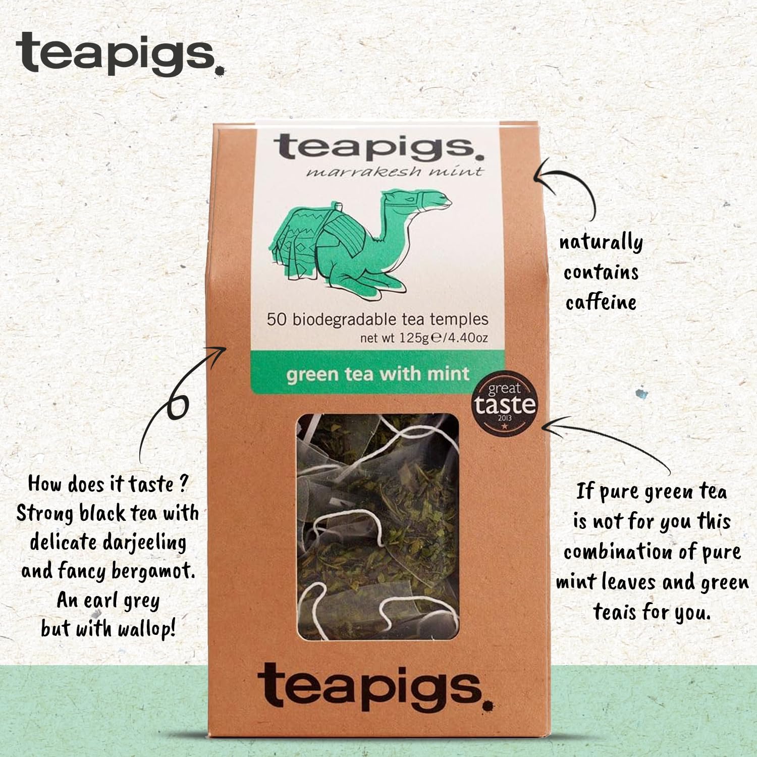 teapigs Moroccan Mint Green Tea Bags - Refreshing Chunmee Green Tea with Peppermint 8
