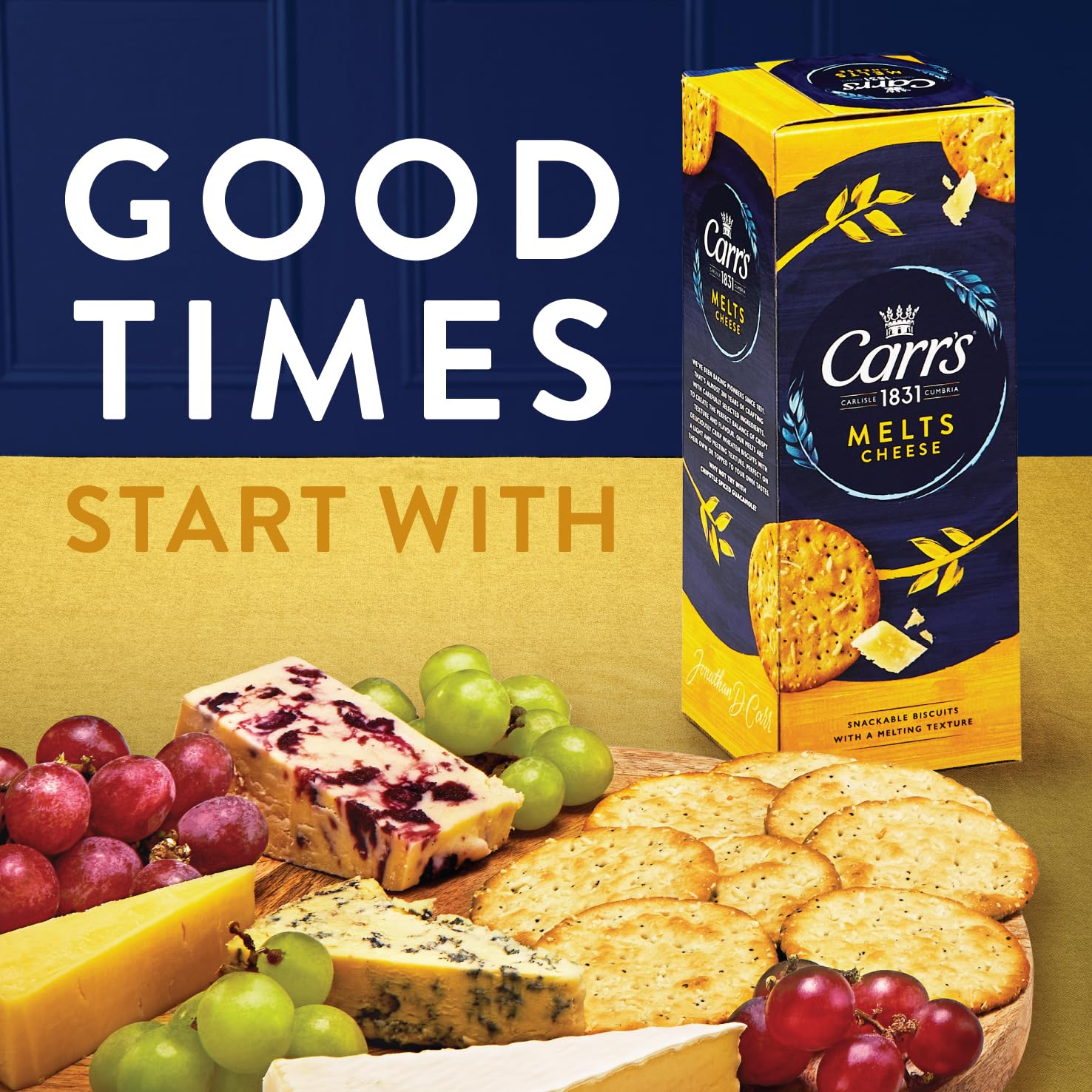 Carr's Melts Cheese Crackers, 150 g – Pikanter Mehrkorn-Snack mit gesalzenem Käsegeschmack 5