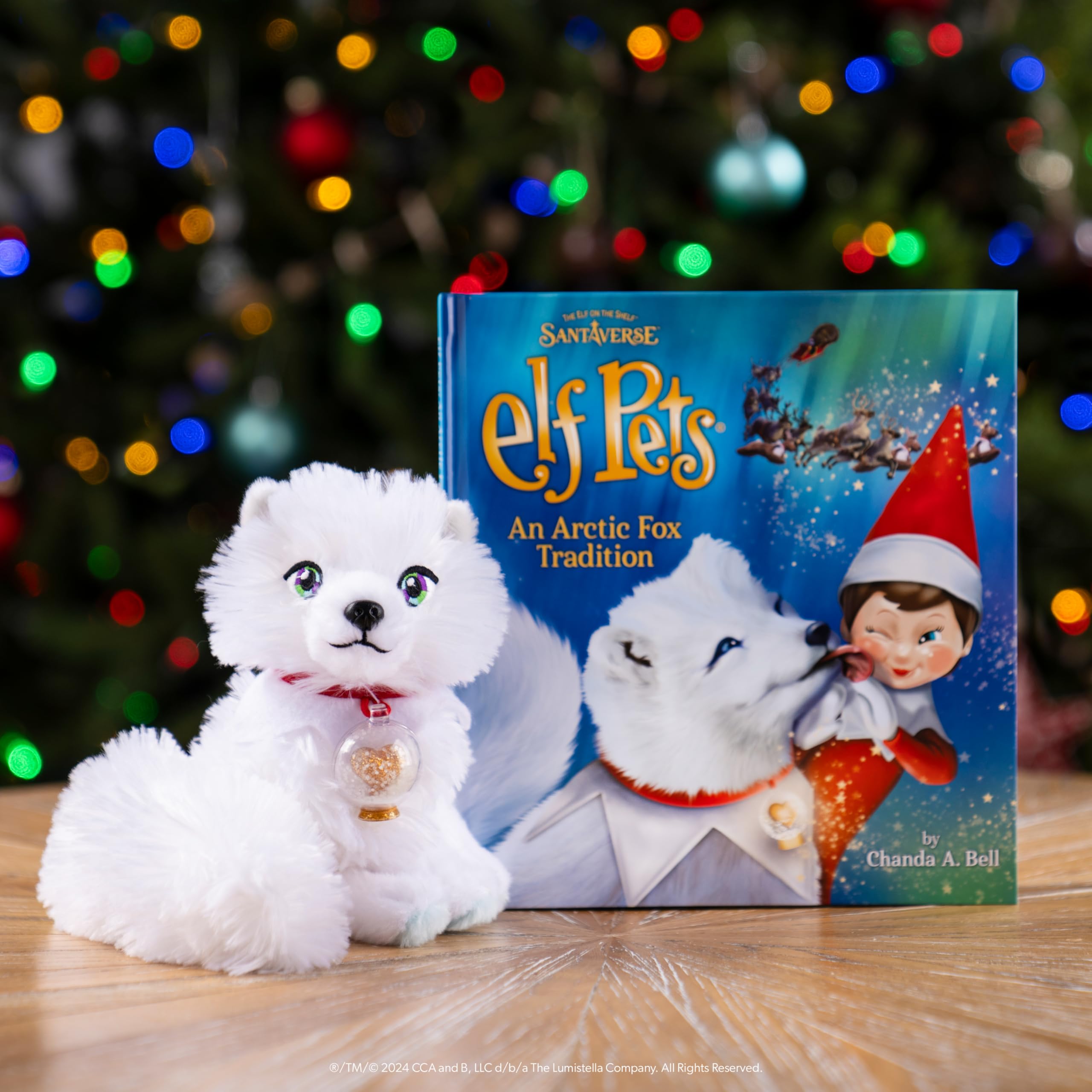 EPFOX Elf Pets Arctic Fox - Plush Stuffed Animal with Storybook & Snow Globe Charm 5