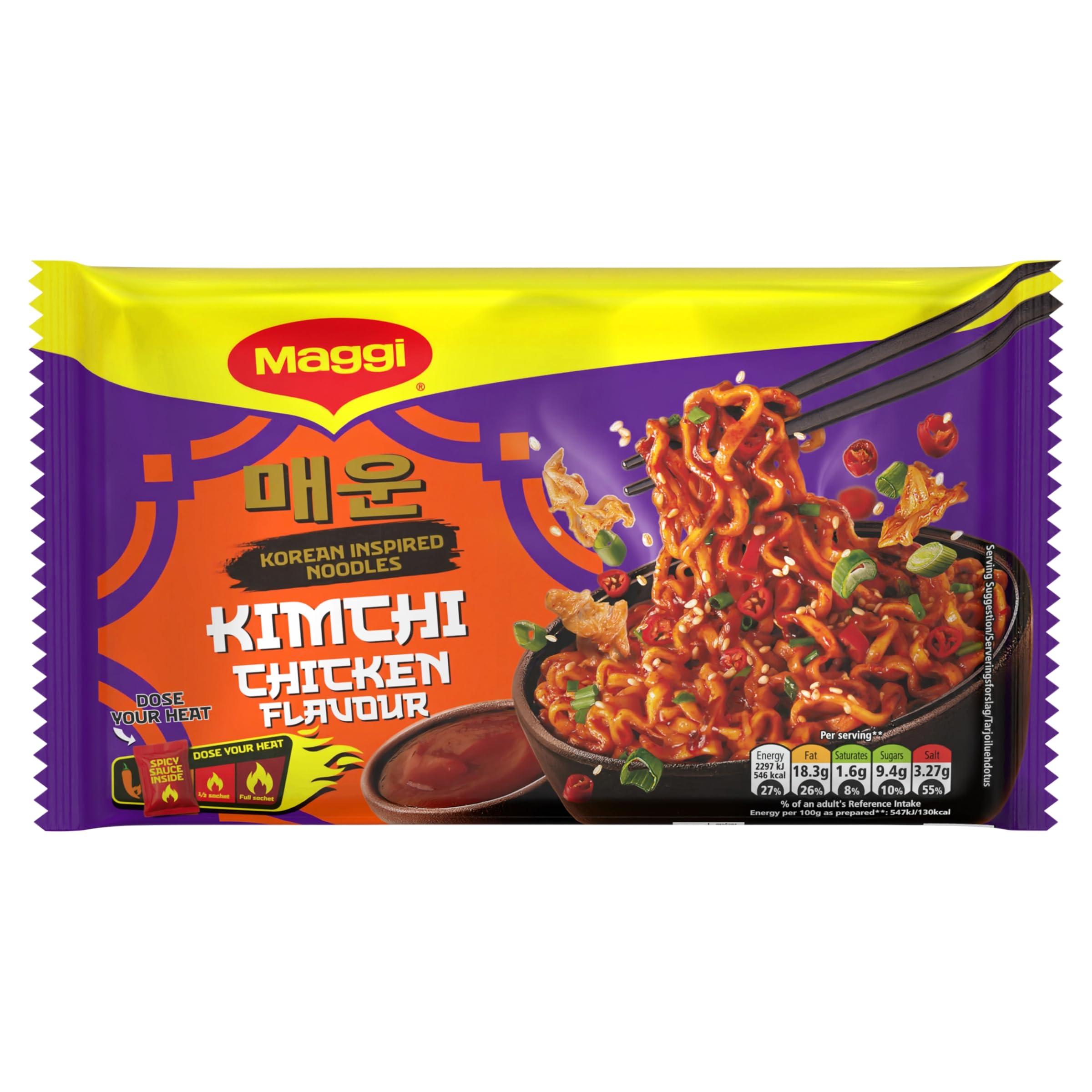 MAGGI Korean Inspired Kimchi Chicken Flavour Noodles - 130g